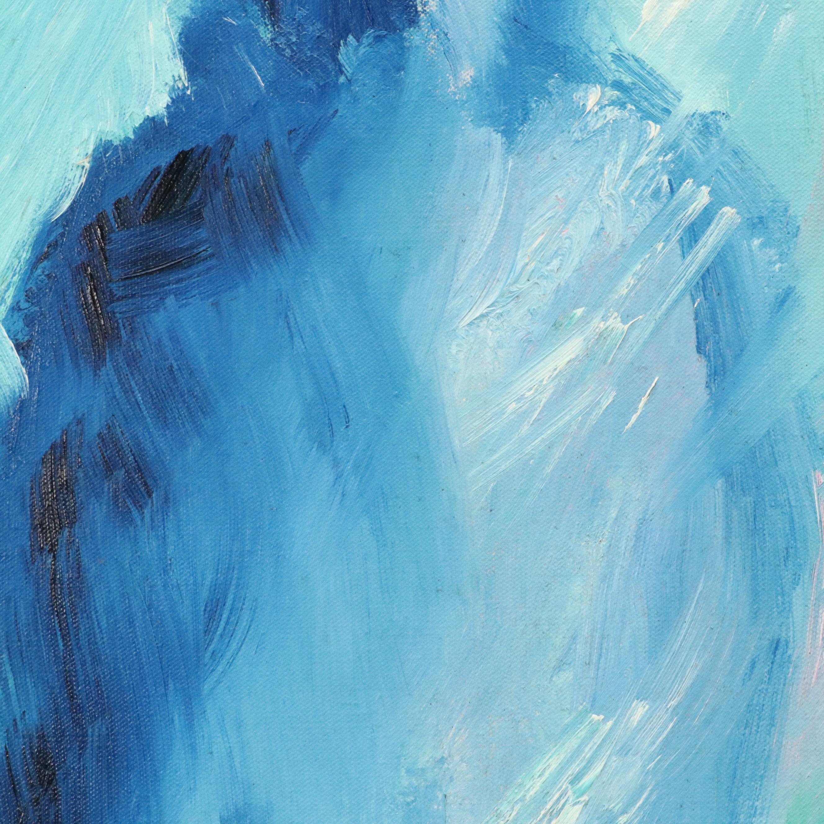 Mae Sibley Oil Painting "Walking in the Snow"