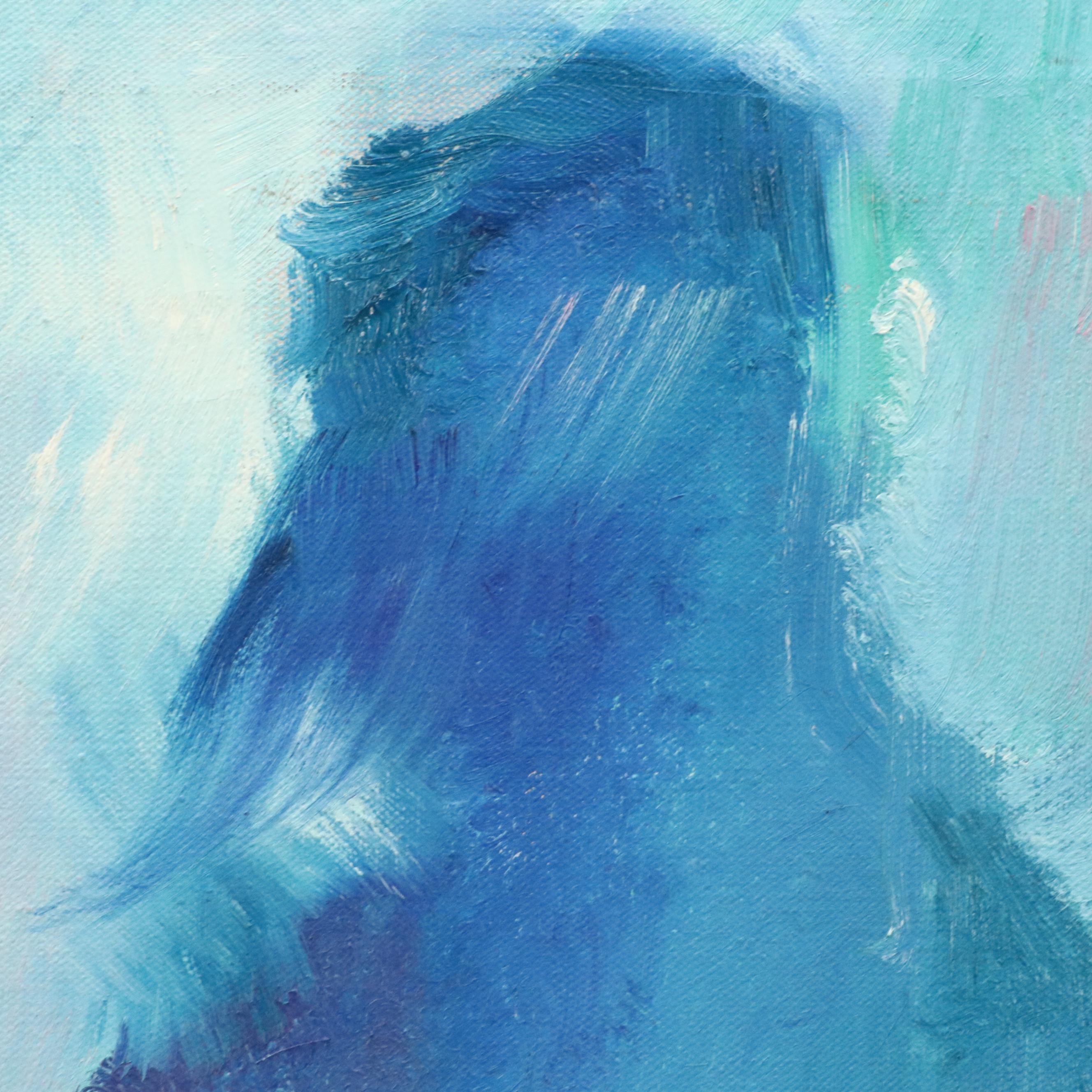 Mae Sibley Oil Painting "Walking in the Snow"