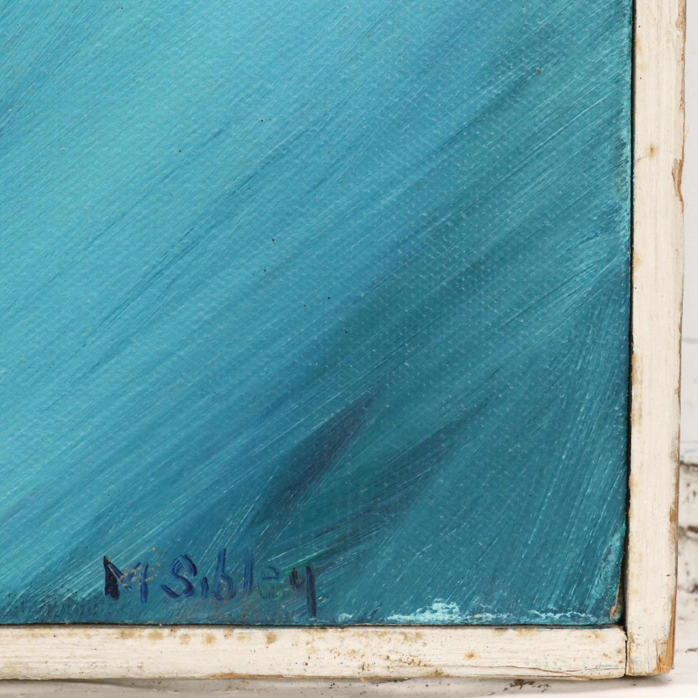 Mae Sibley Oil Painting "Walking in the Snow"