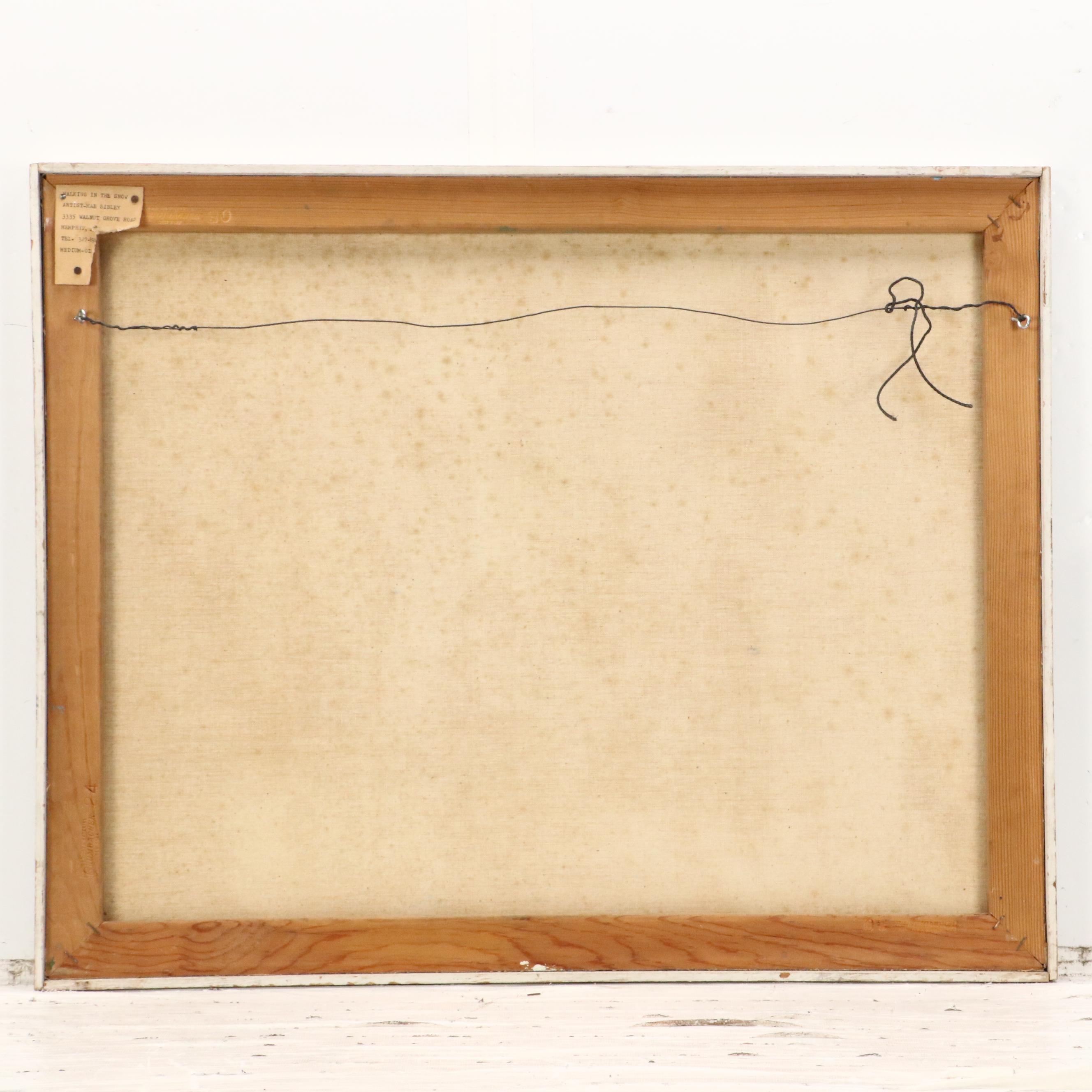 Mae Sibley Oil Painting "Walking in the Snow"