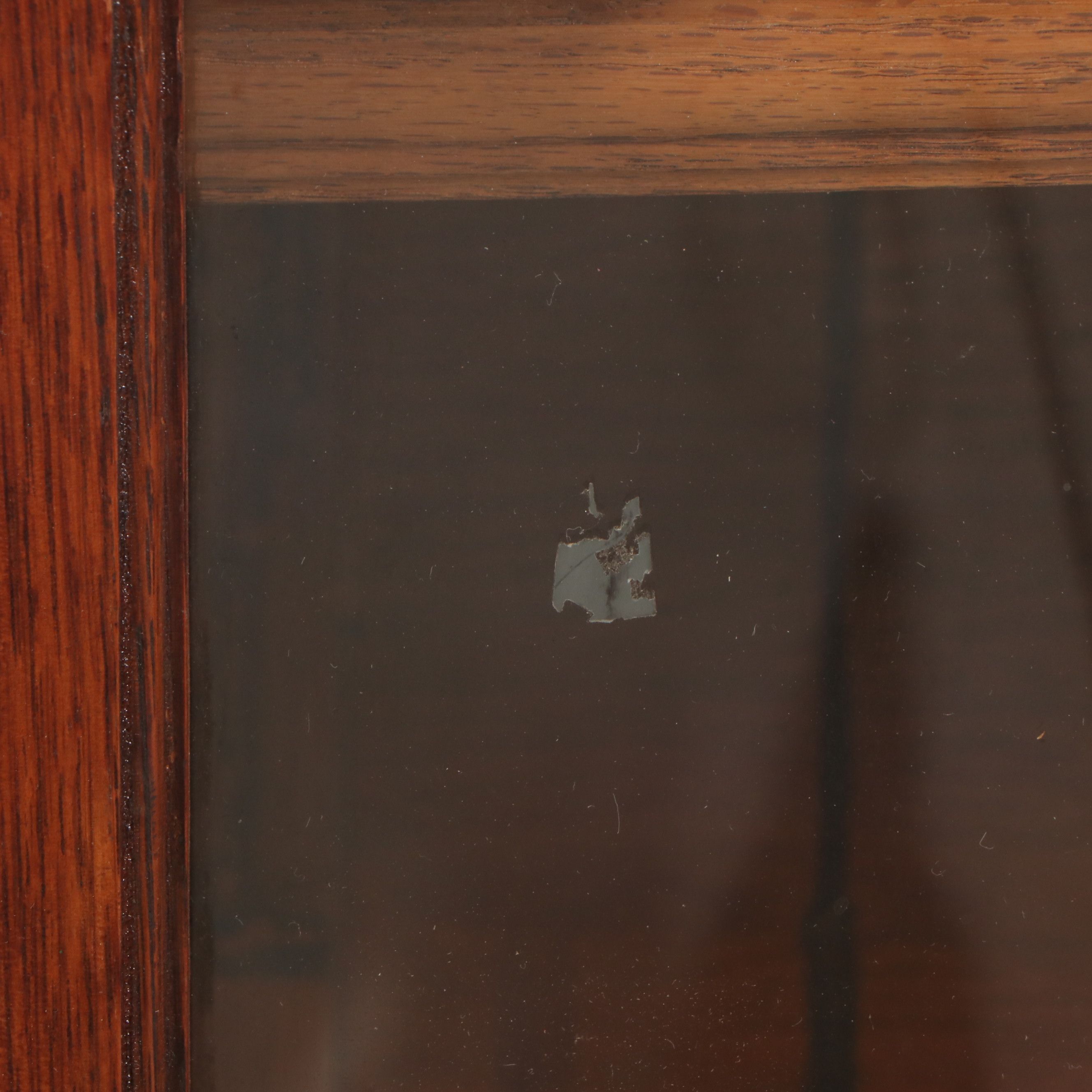 Antique Traditional Style Oak Display Cabinet