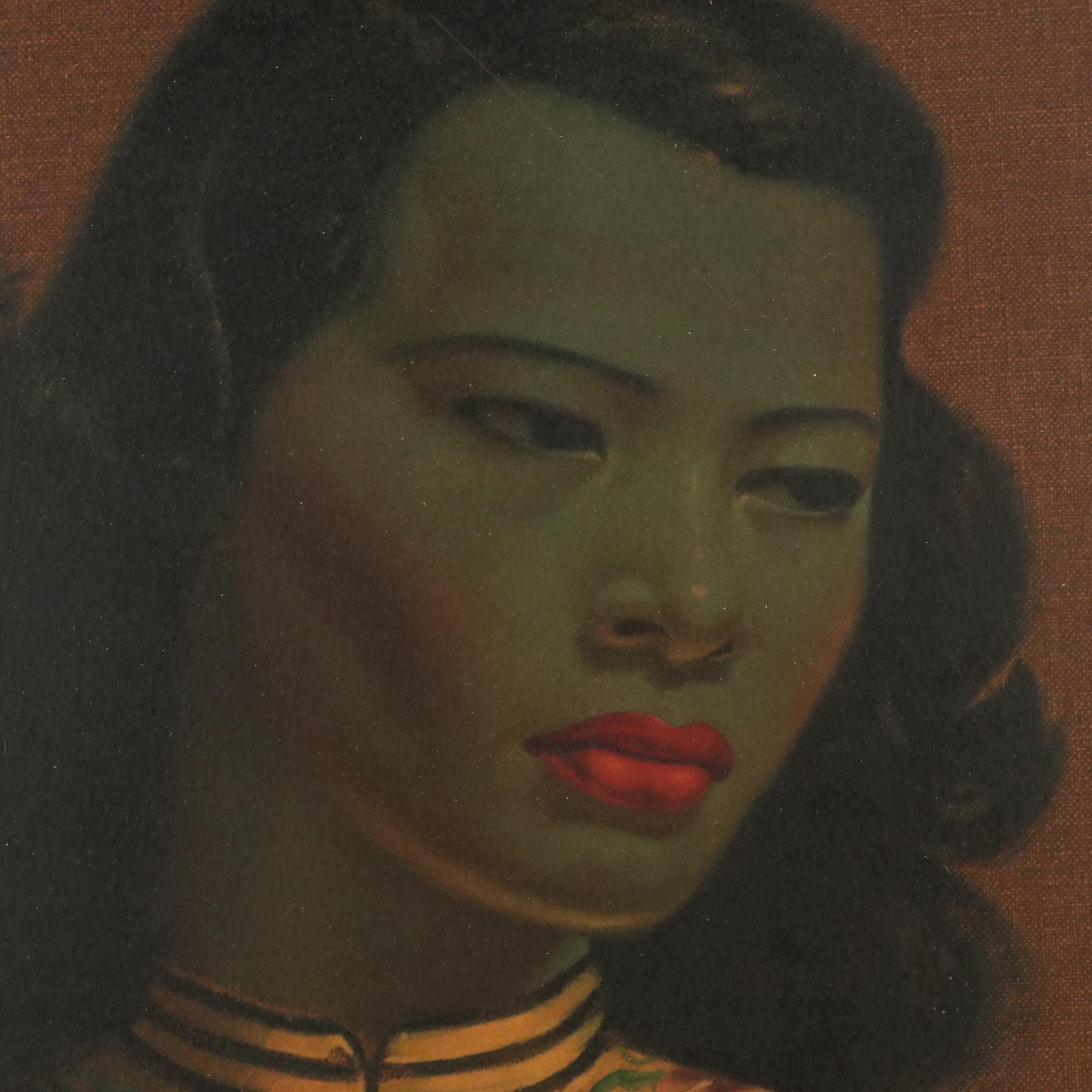 After Vladimir Grigoryevich Tretchikoff Offset Lithograph "The Chinese Woman"