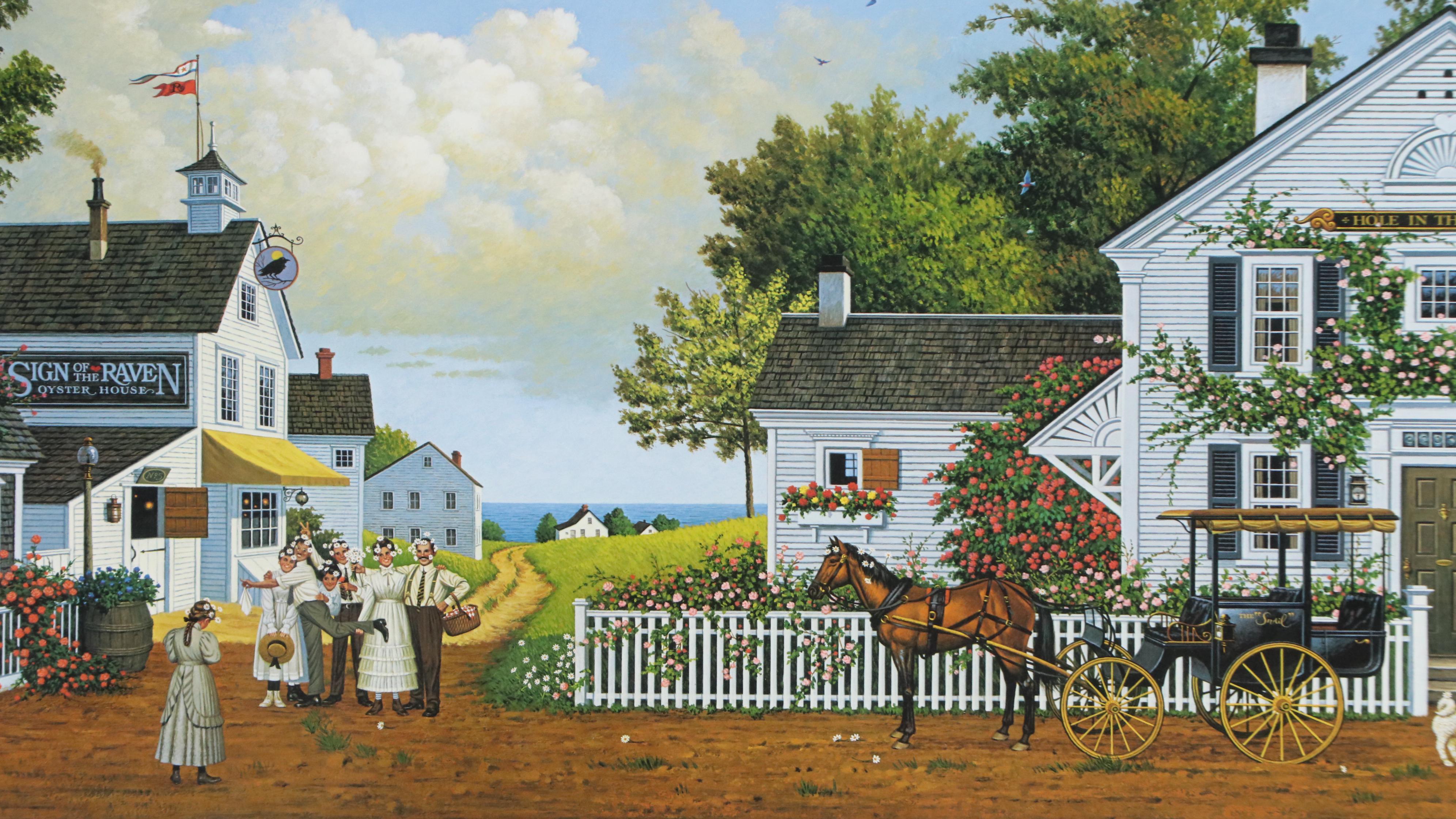 Charles Wysocki Offset Lithograph "Fun Lovin' Silly Folks," 1989