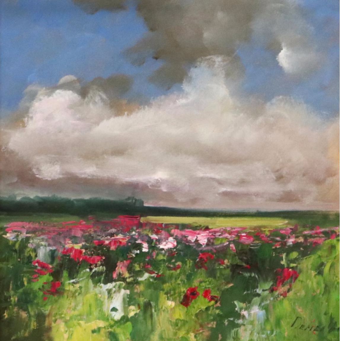 Natalia Demenko Oil Painting of Field of Wildflowers, Circa 2025