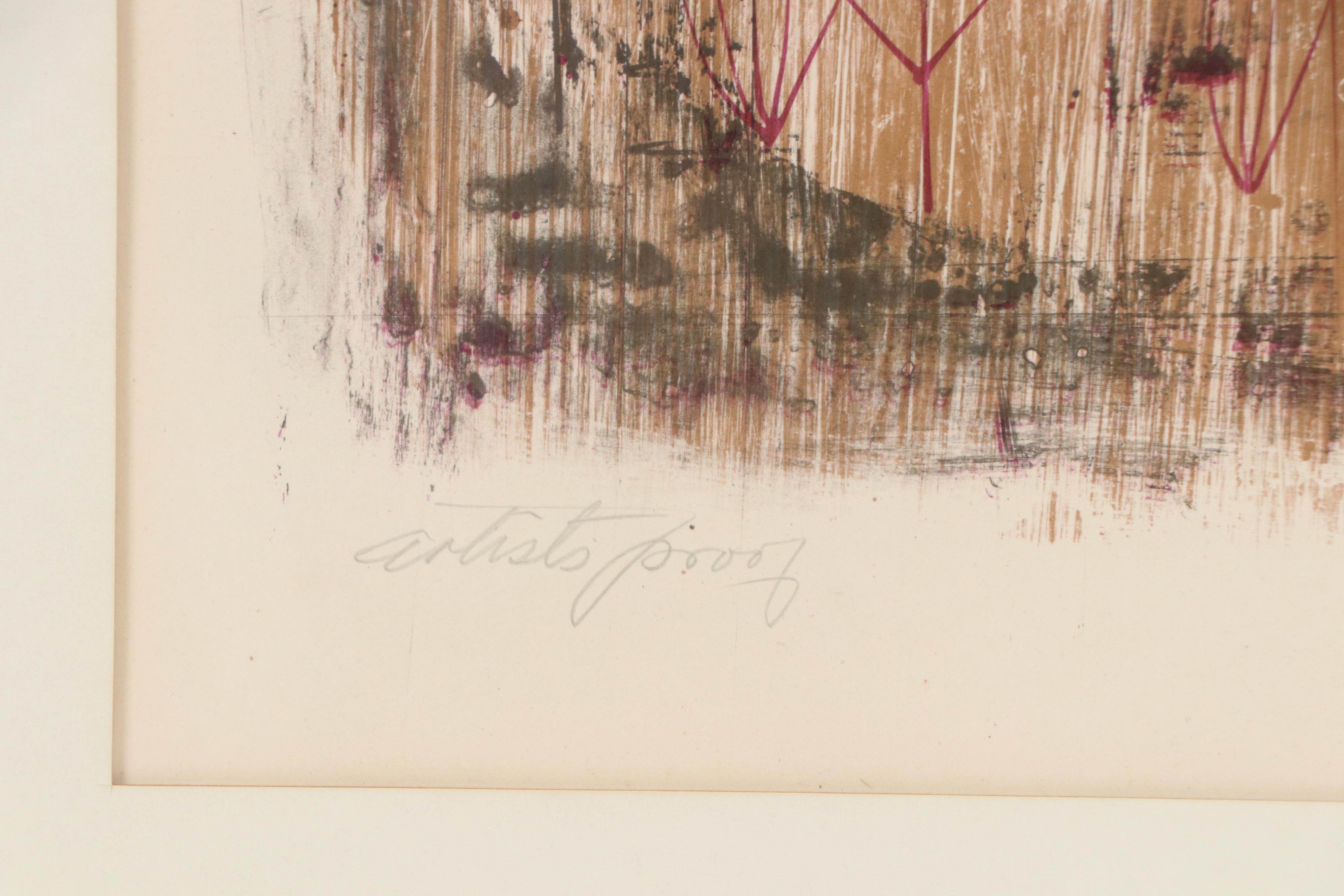 Paul E. Maxwell Modern Chromolithograph of Figure, Circa 1960