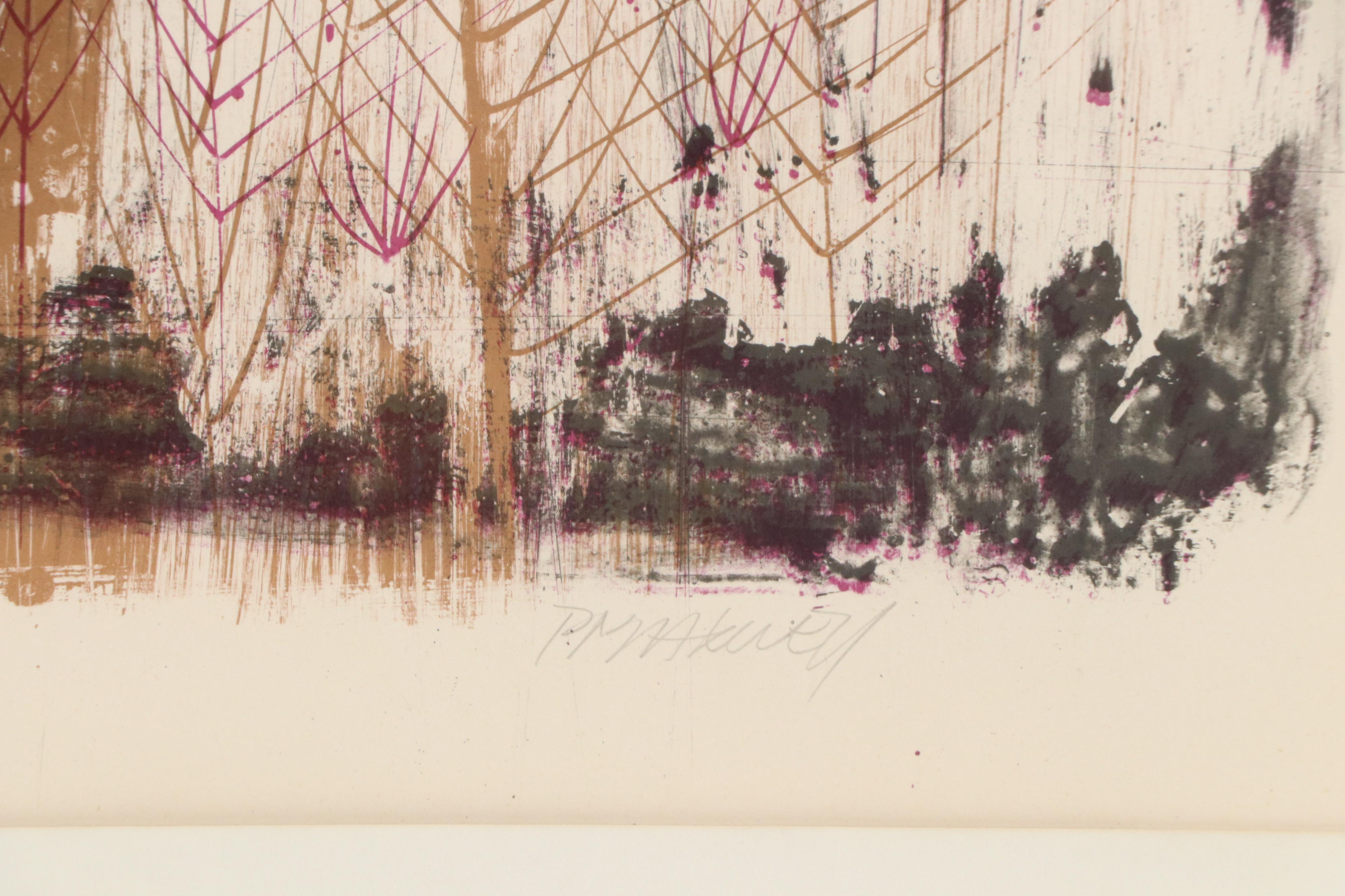 Paul E. Maxwell Modern Chromolithograph of Figure, Circa 1960