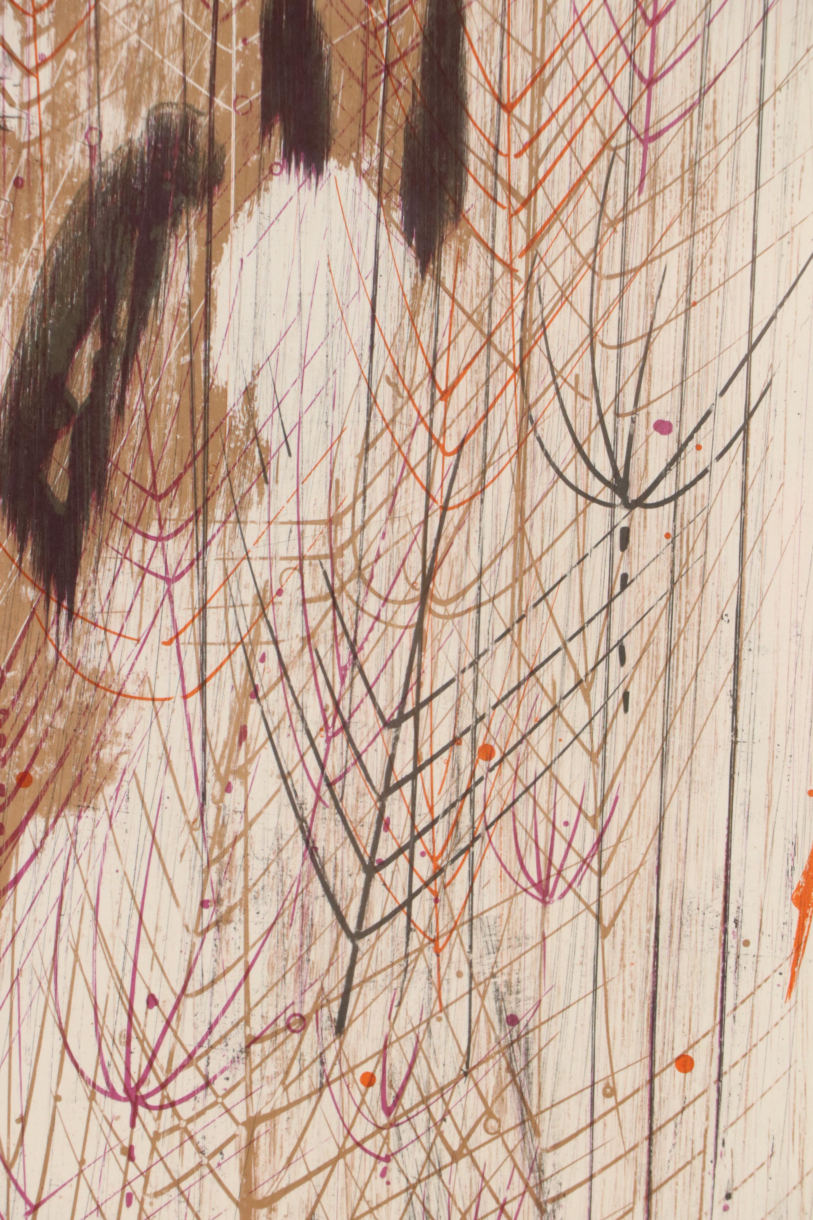 Paul E. Maxwell Modern Chromolithograph of Figure, Circa 1960