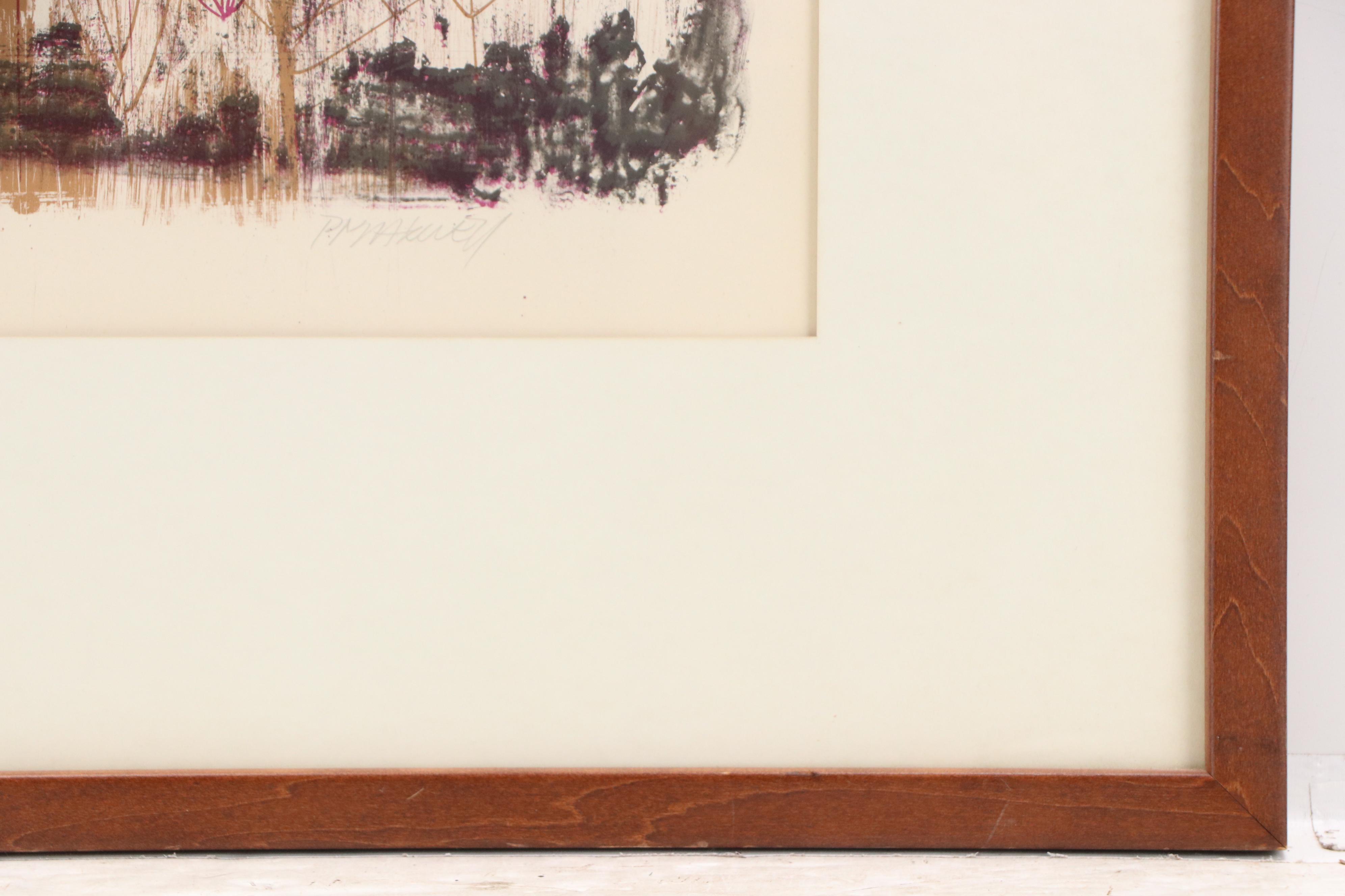 Paul E. Maxwell Modern Chromolithograph of Figure, Circa 1960