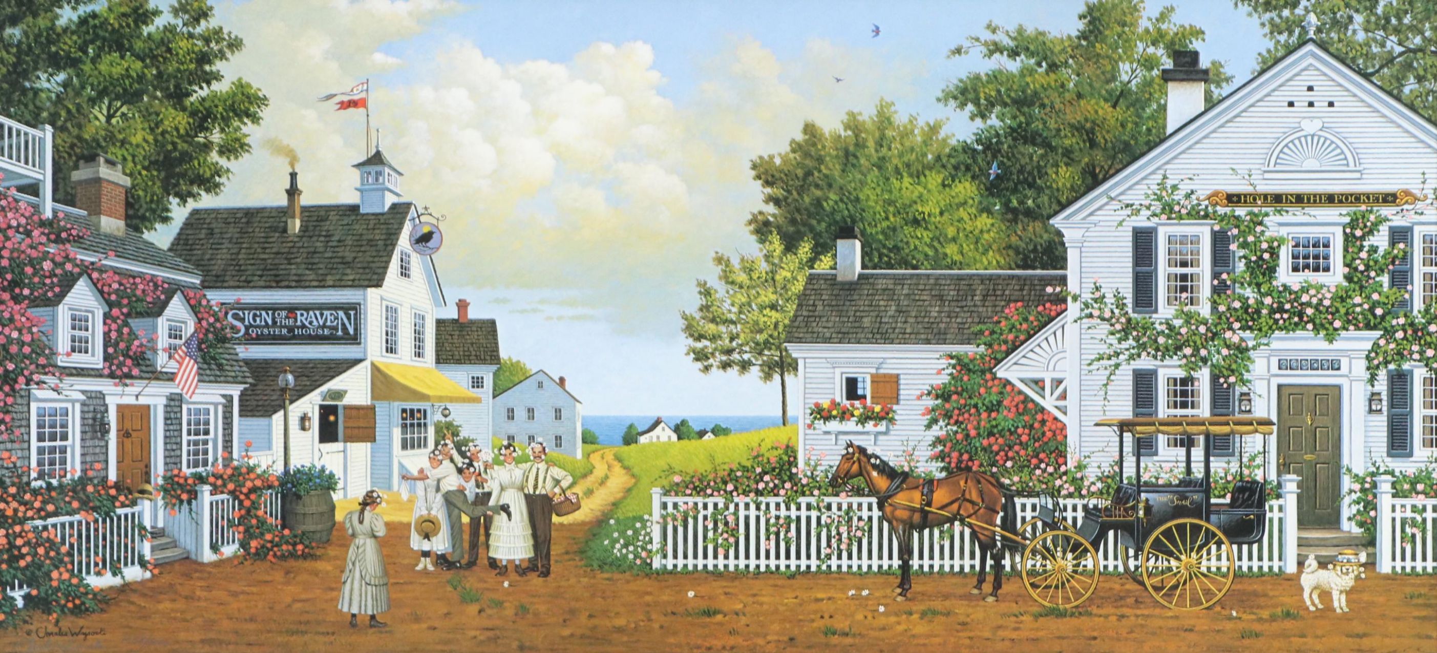 Charles Wysocki Offset Lithograph "Fun Lovin' Silly Folks," 1989