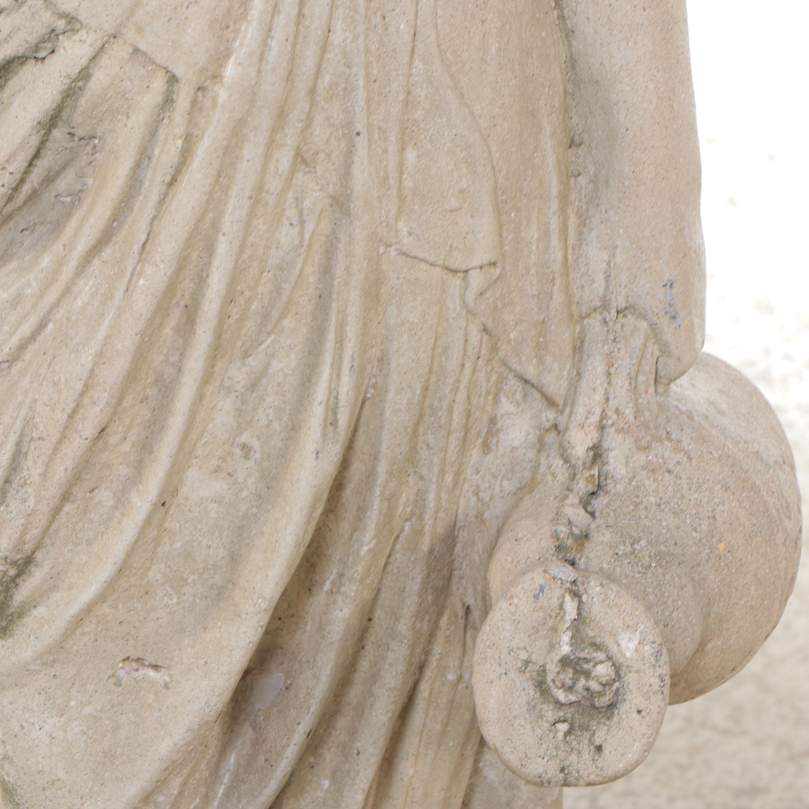 Monumental Neoclassical Nymph Figural Garden Lamp