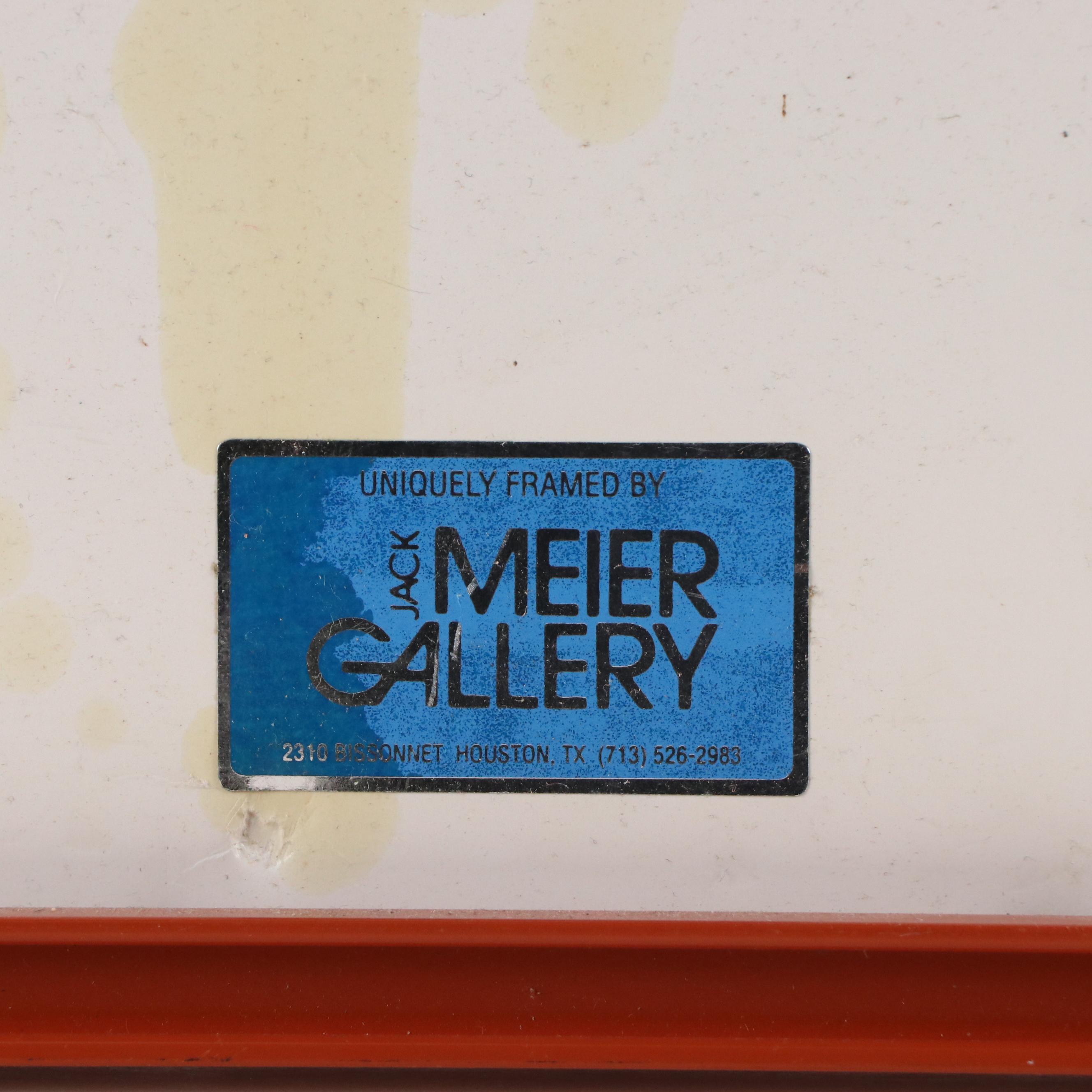 Francisco Valverde Watercolor Painting of Surrealist Nude Portrait, 1996