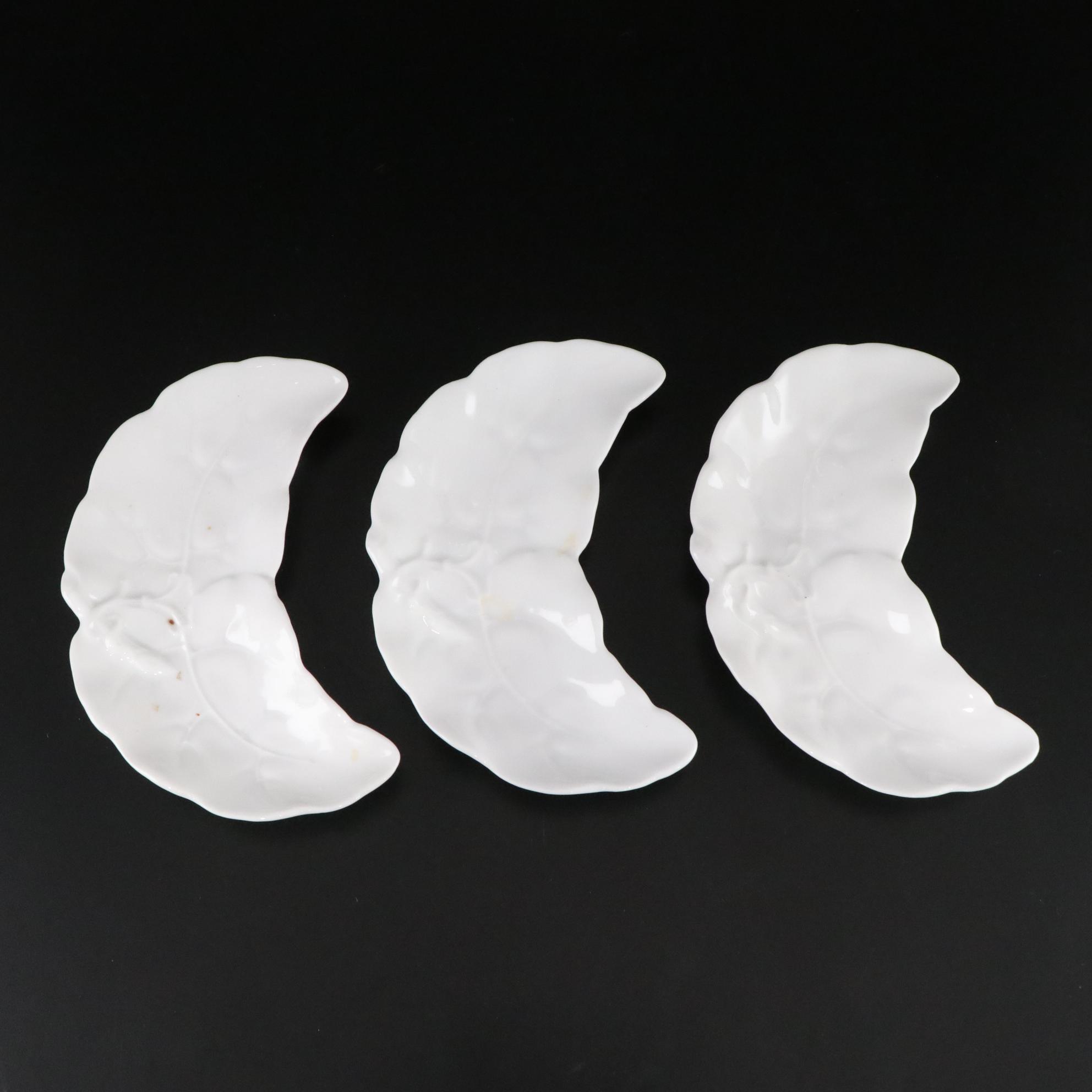 Pillivuyt Porcelain Baking Dish with Teapot, Bone Dishes, and Two Jewelry Stands