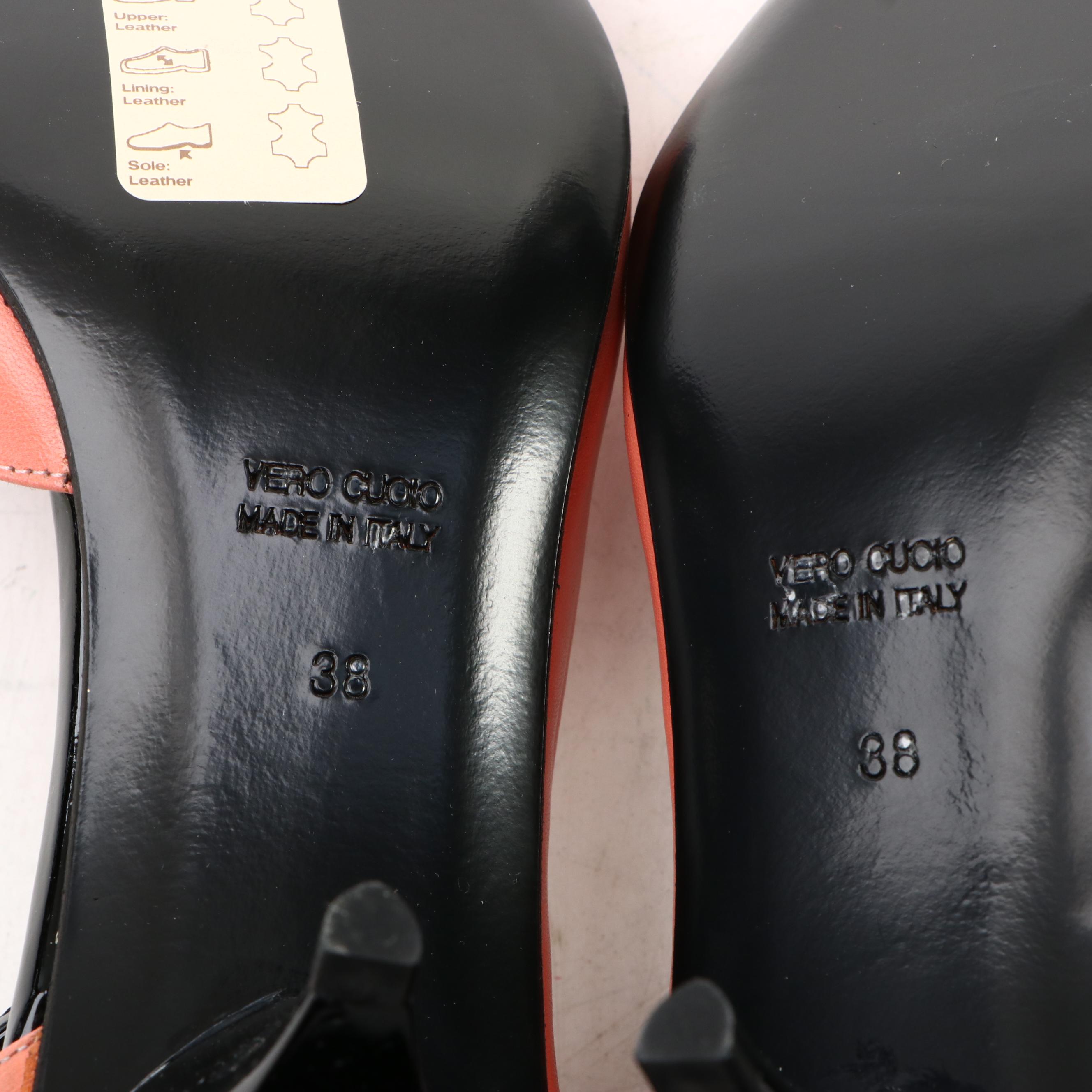 Michel Vivien Black Patent Leather Kitten Sandals and Ankle Strap Sandals