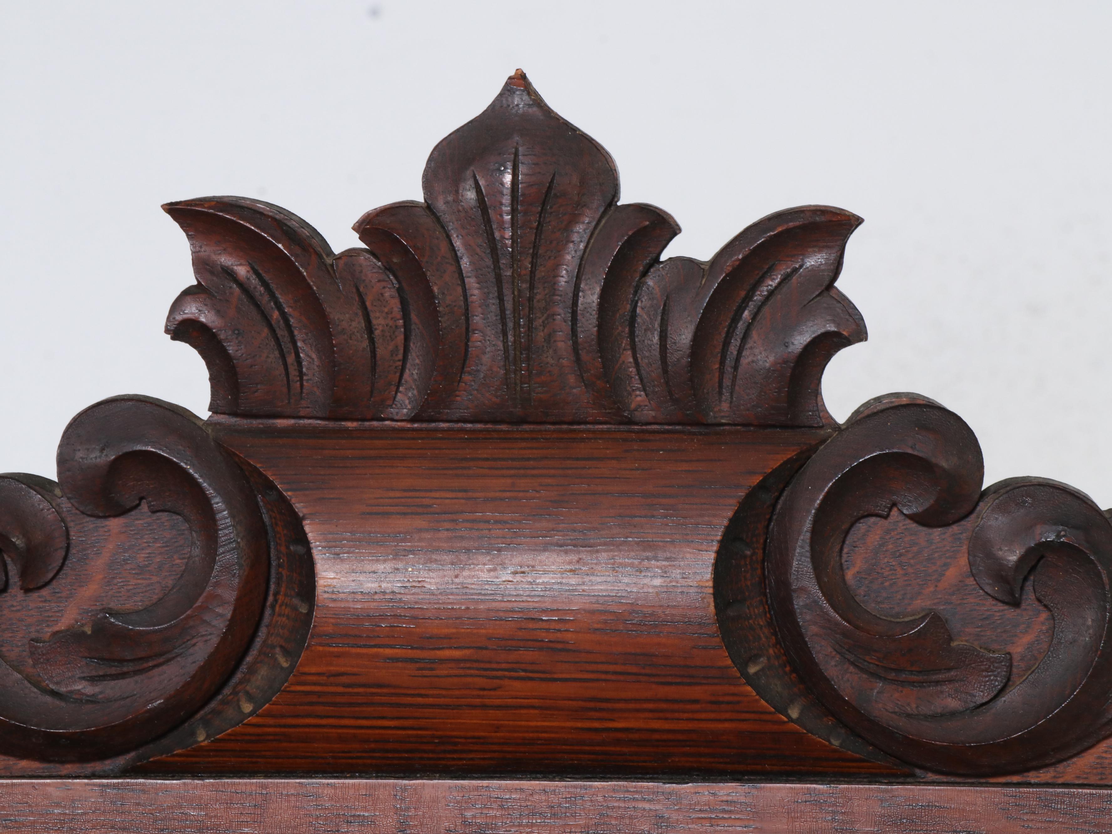 Victorian Carved Oak Hall Tree