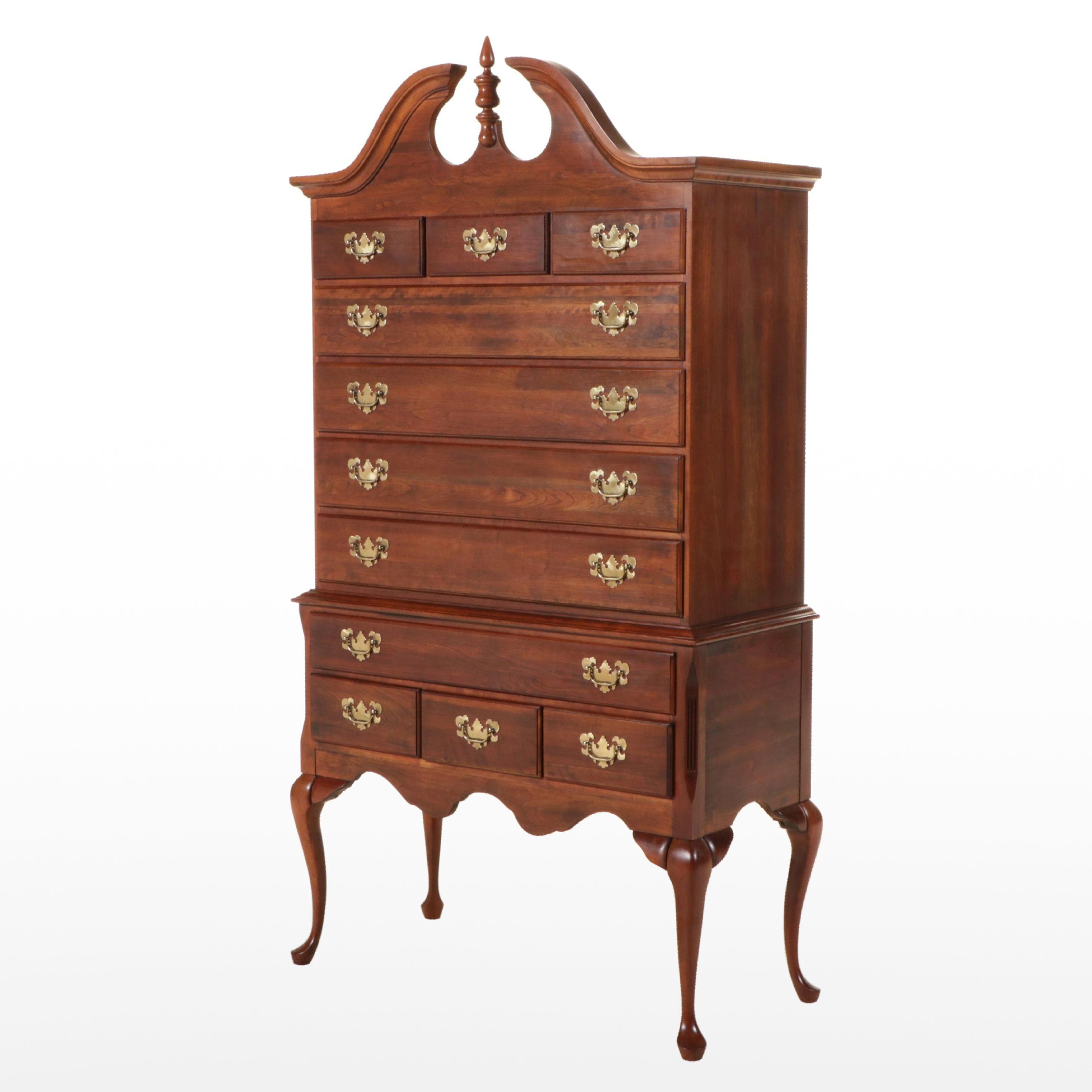 Queen Anne Style Mahogany Tall Chest