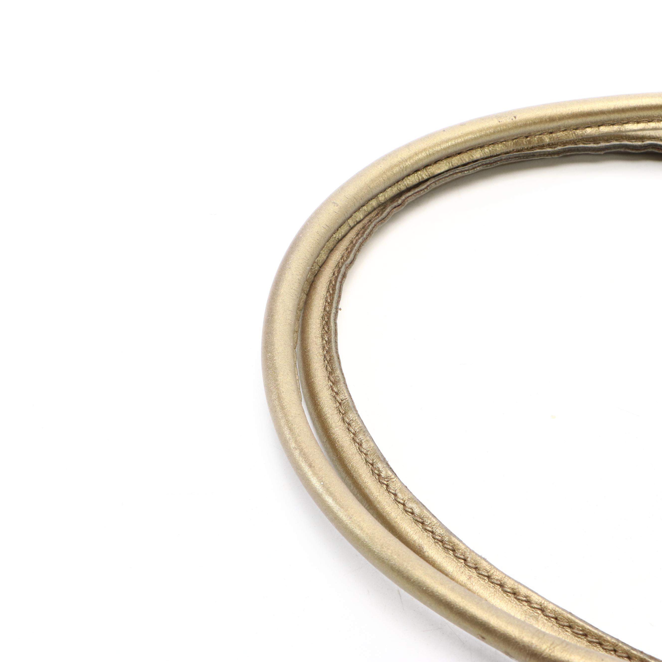 Gucci Medium Joy Tote Bag in GG Crystal Canvas and Metallic Leather Trim