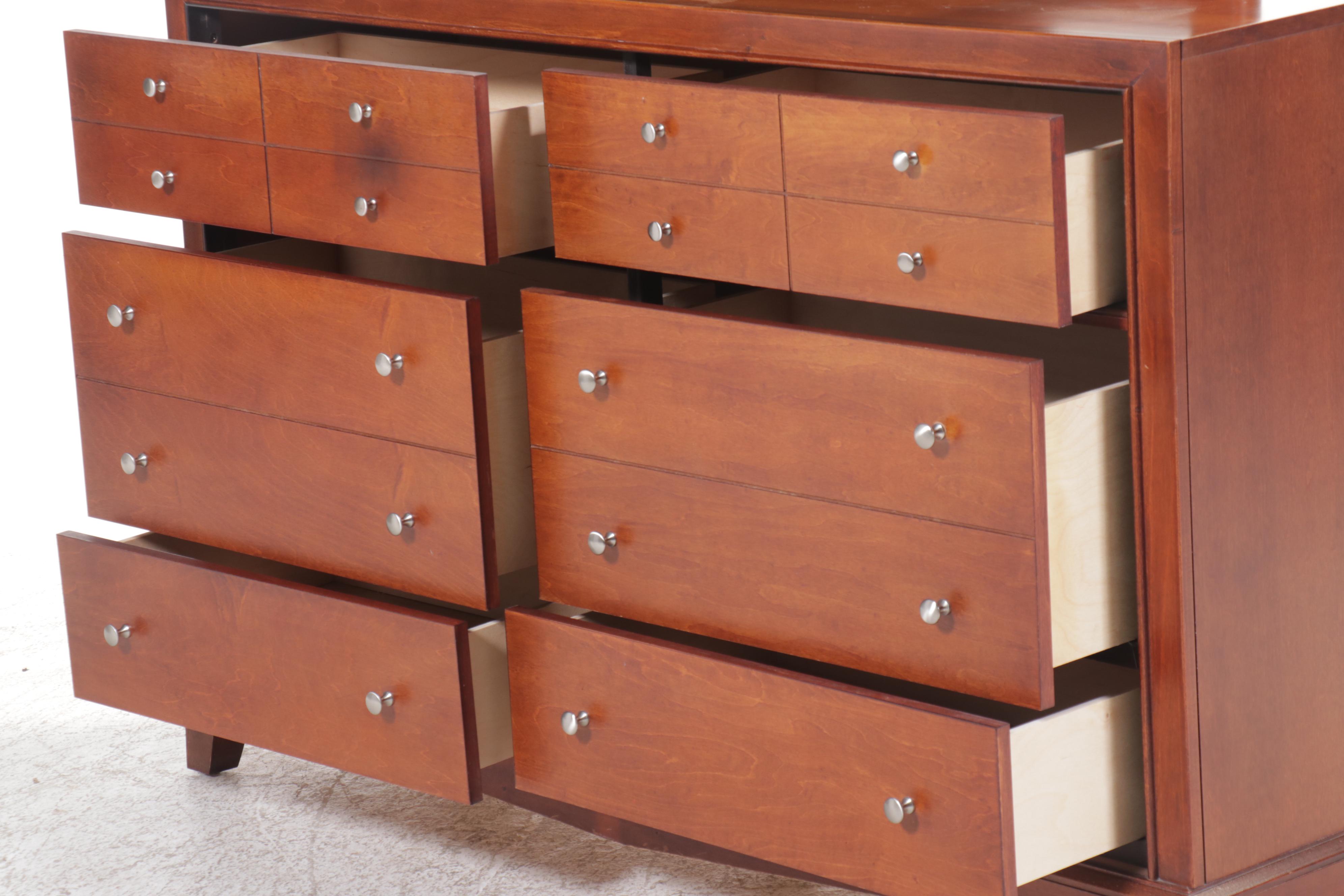 Bassett Furniture Contemporary Shaker Style Cherry Dresser