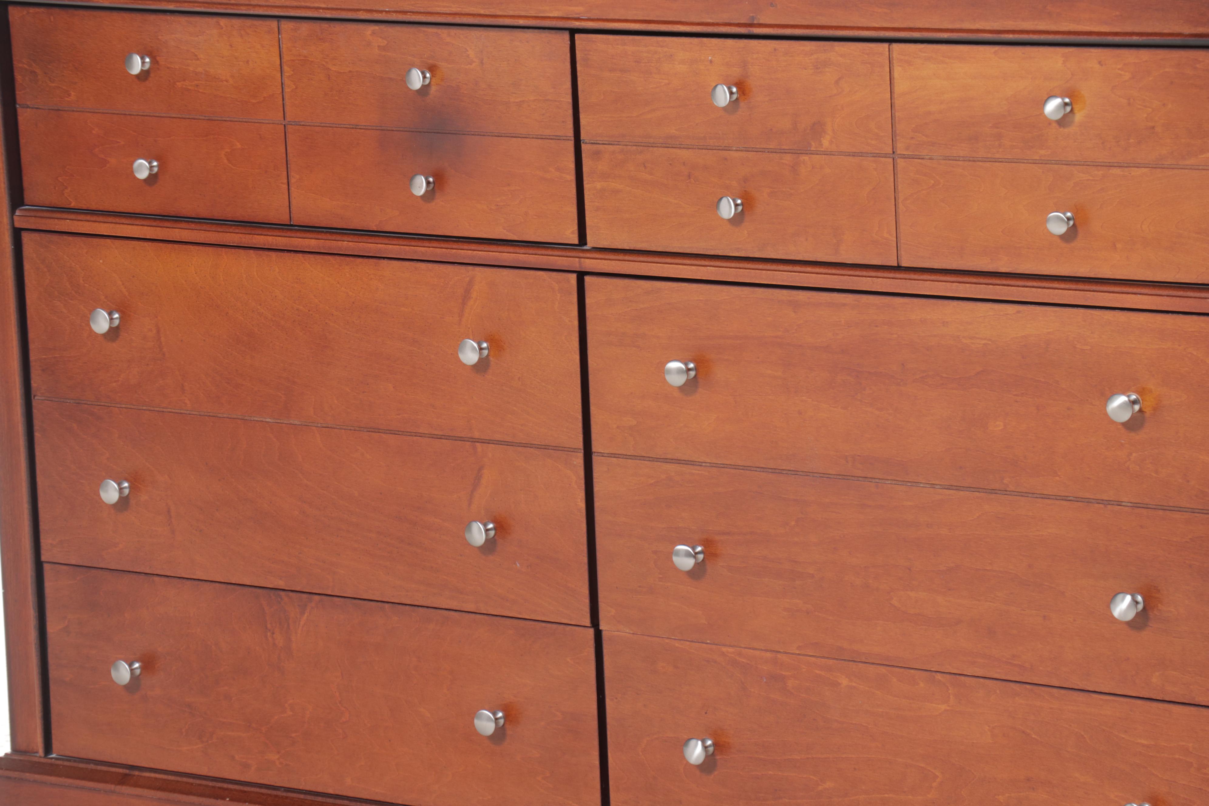 Bassett Furniture Contemporary Shaker Style Cherry Dresser