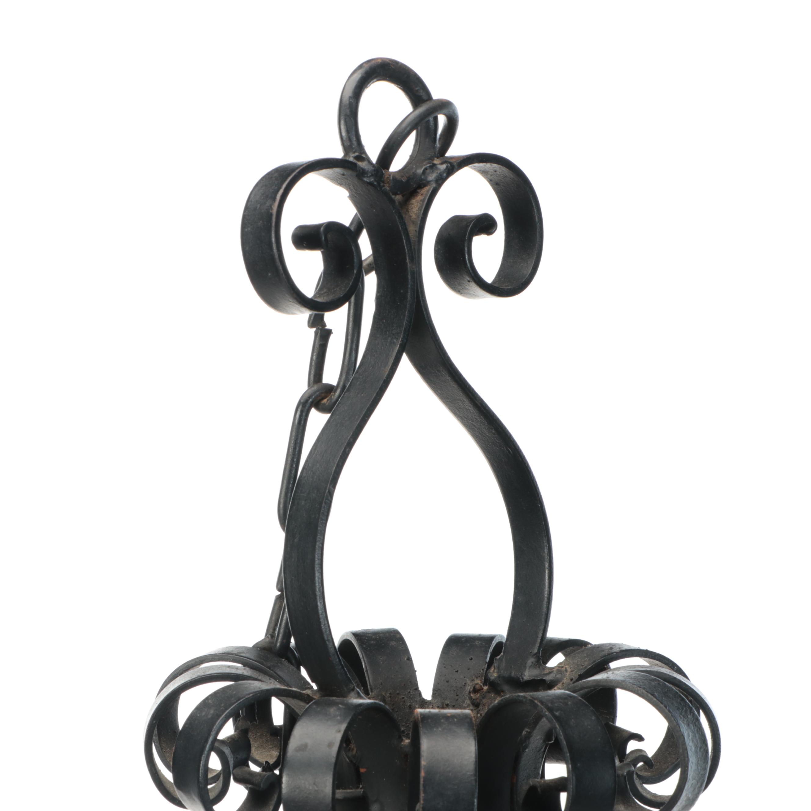 Victorian Style Wrought Iron Hanging Birdcage