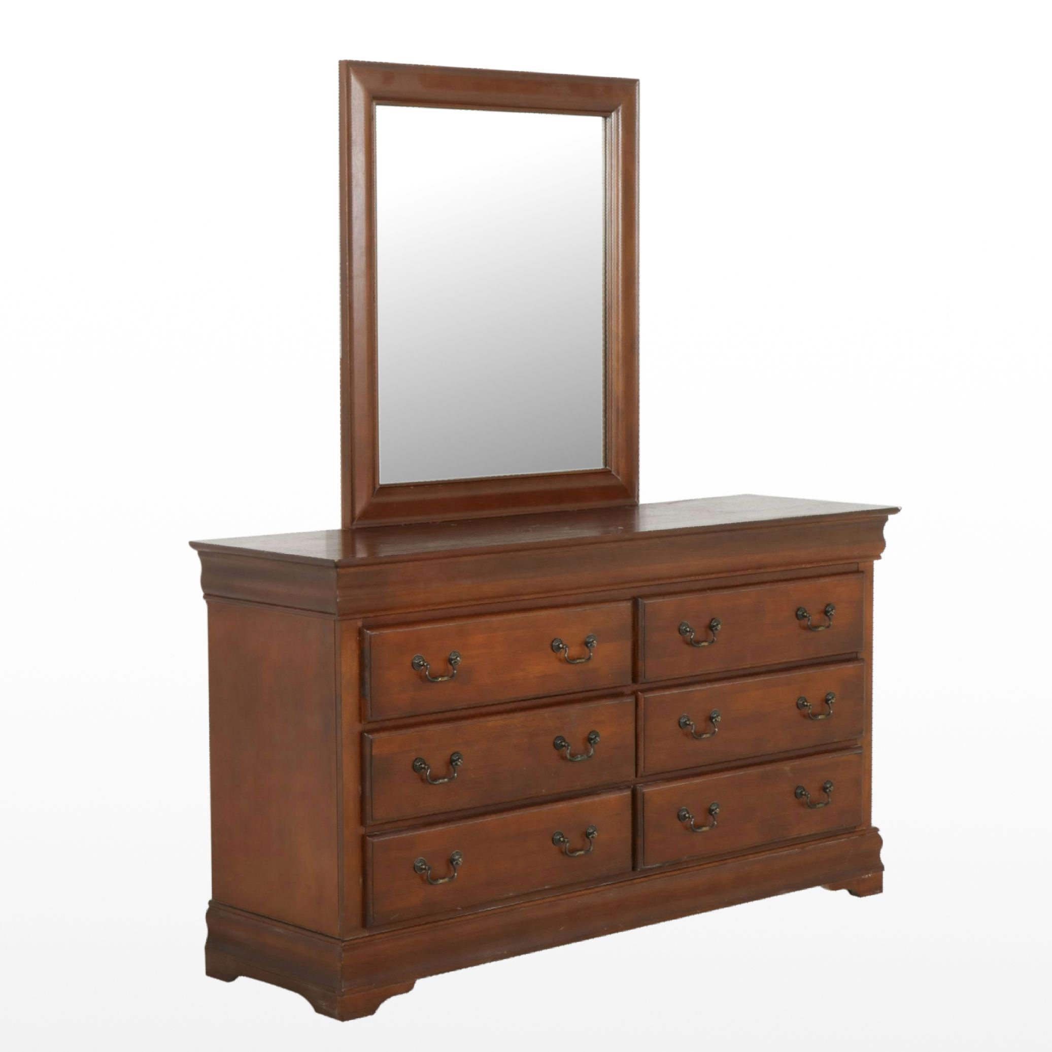 Mahogany Dresser and Mirror, 21st Century