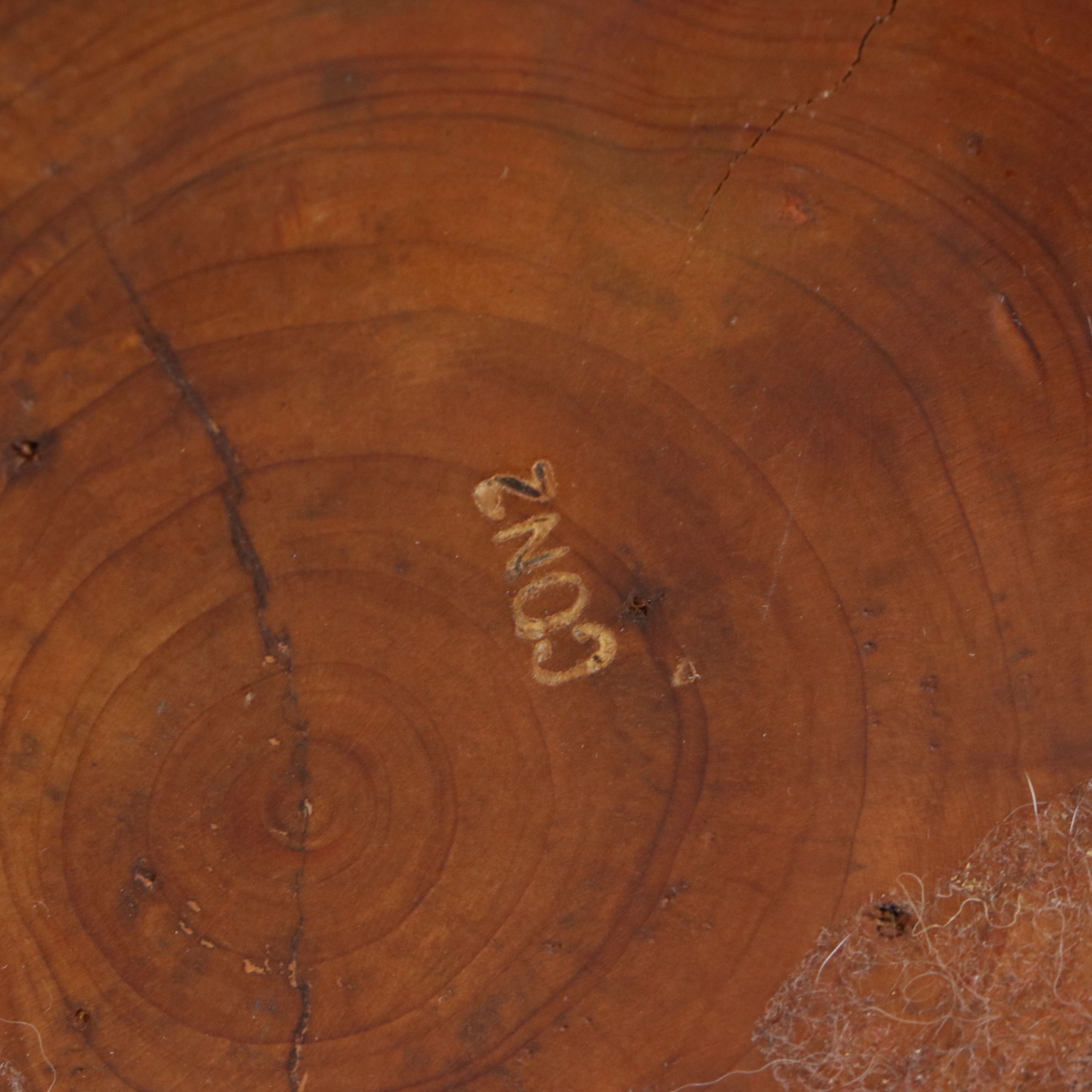 Hand-Carved Burl Wood Basket