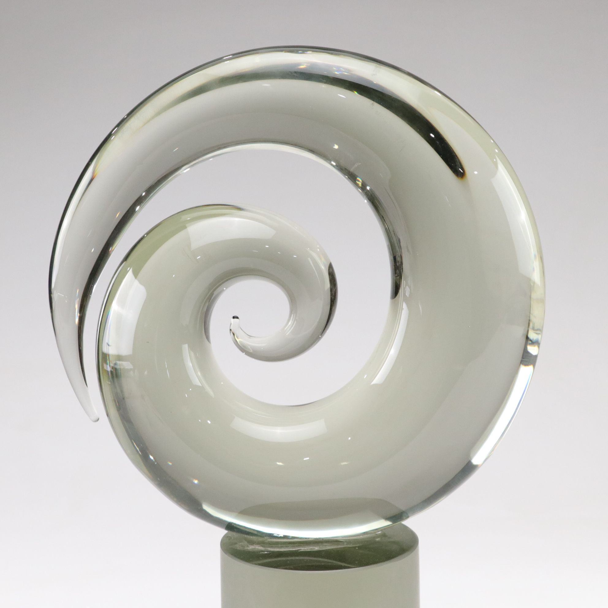 Seguso Vetri d'Arte Murano Glass Spiral Sculpture, Mid to Late 20th Century