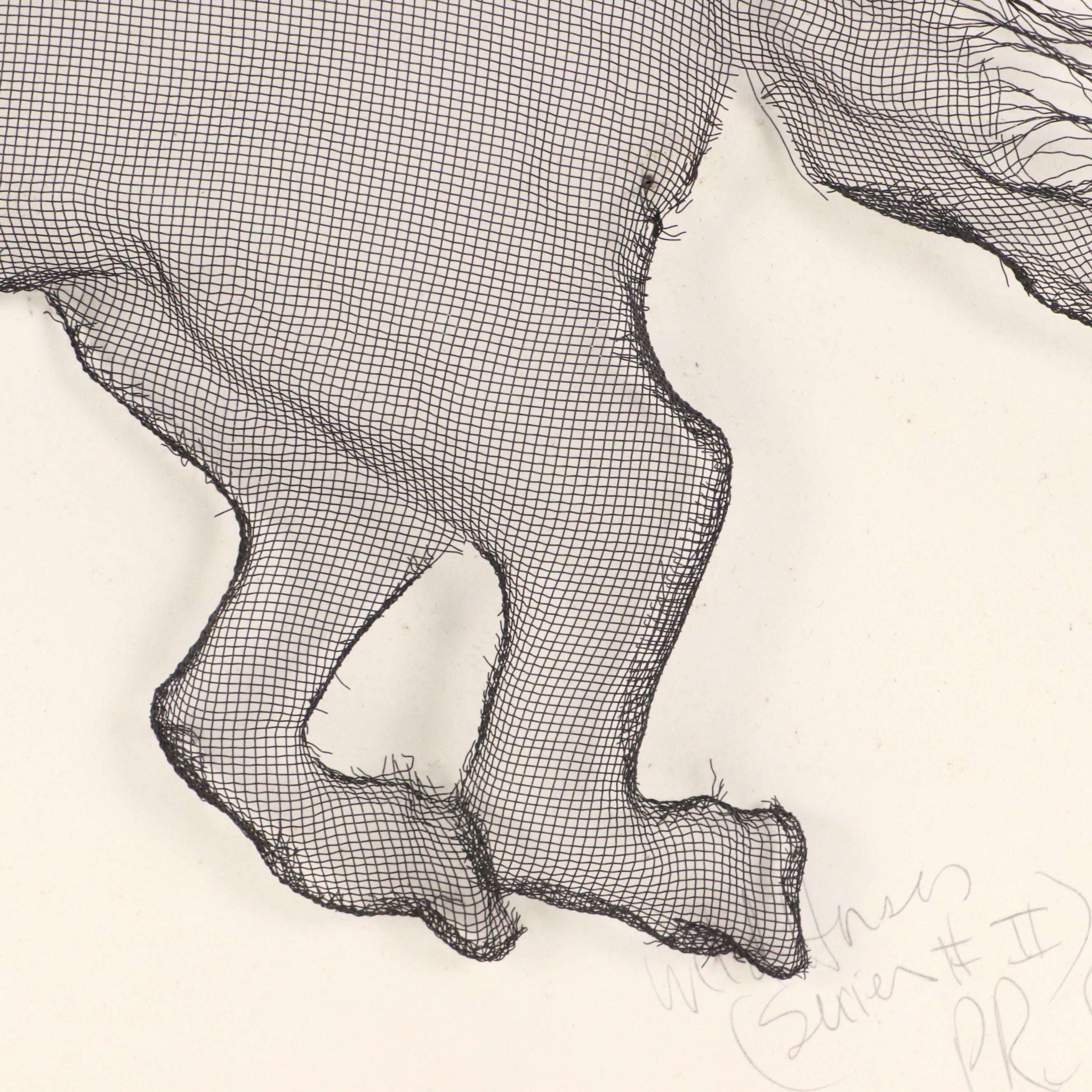 Equine Screen Sculpture Wall Relief Panel "Wild Horses," 2005