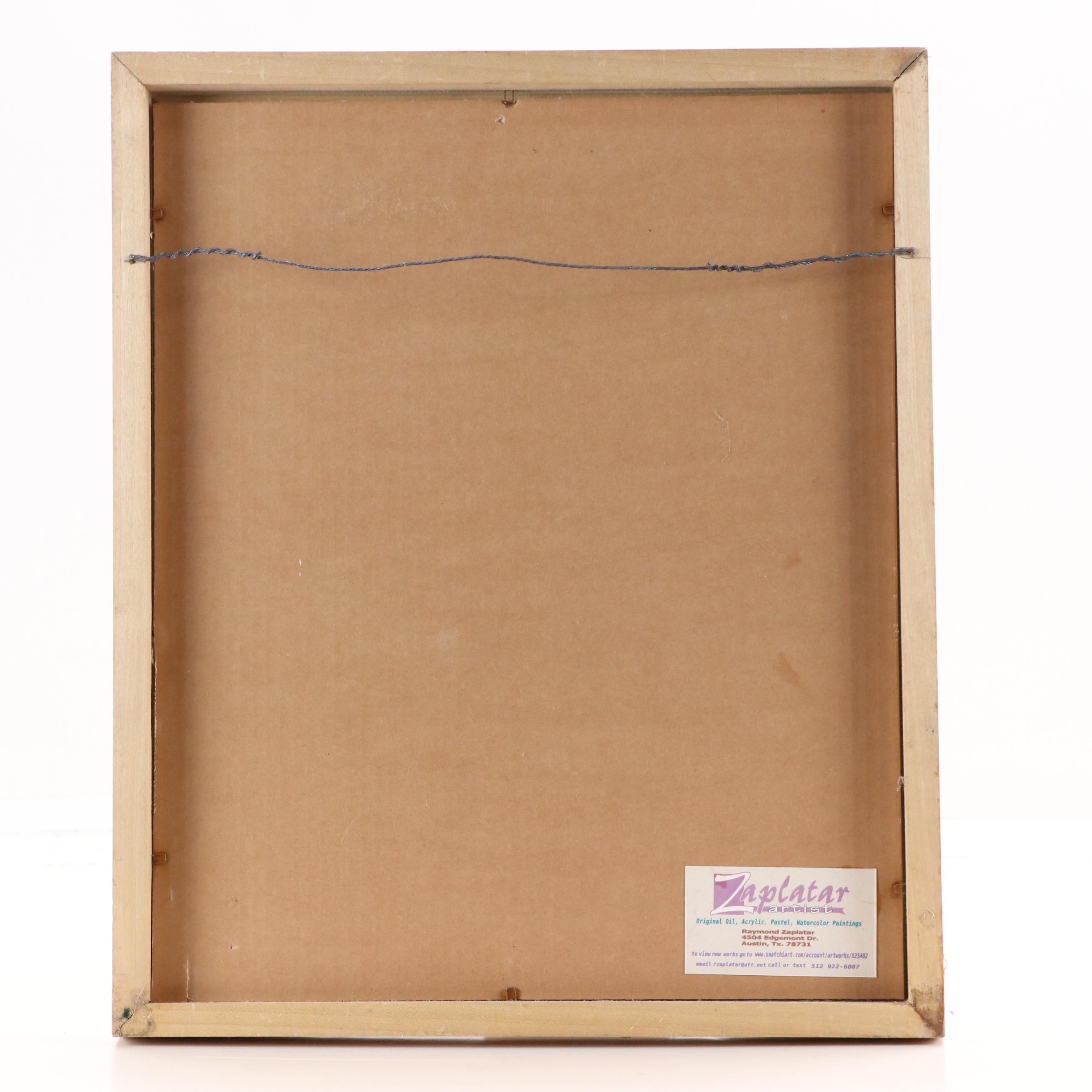 Raymond Zaplatar Watercolor Painting of Female Nude Portrait, 2012