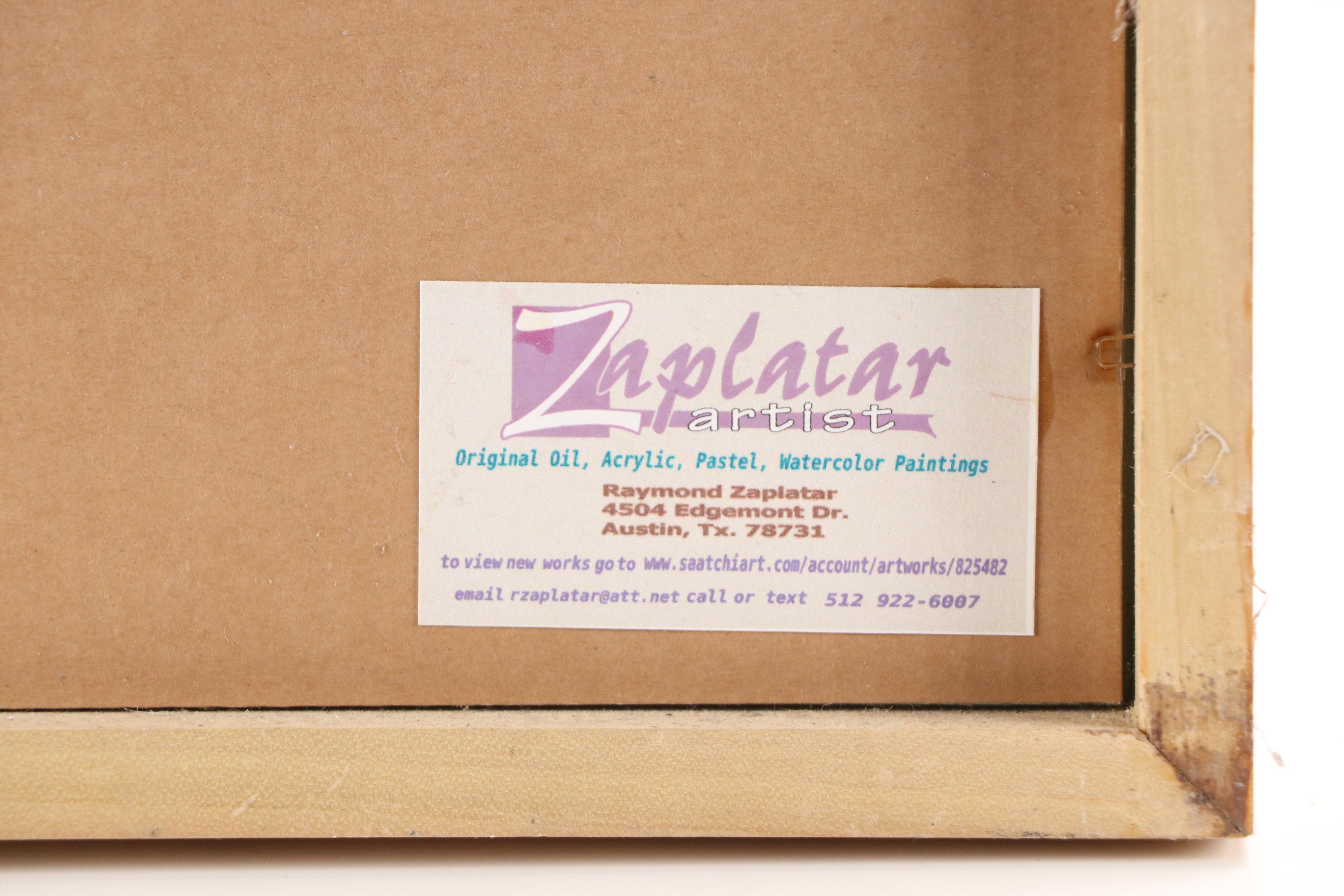 Raymond Zaplatar Watercolor Painting of Female Nude Portrait, 2012