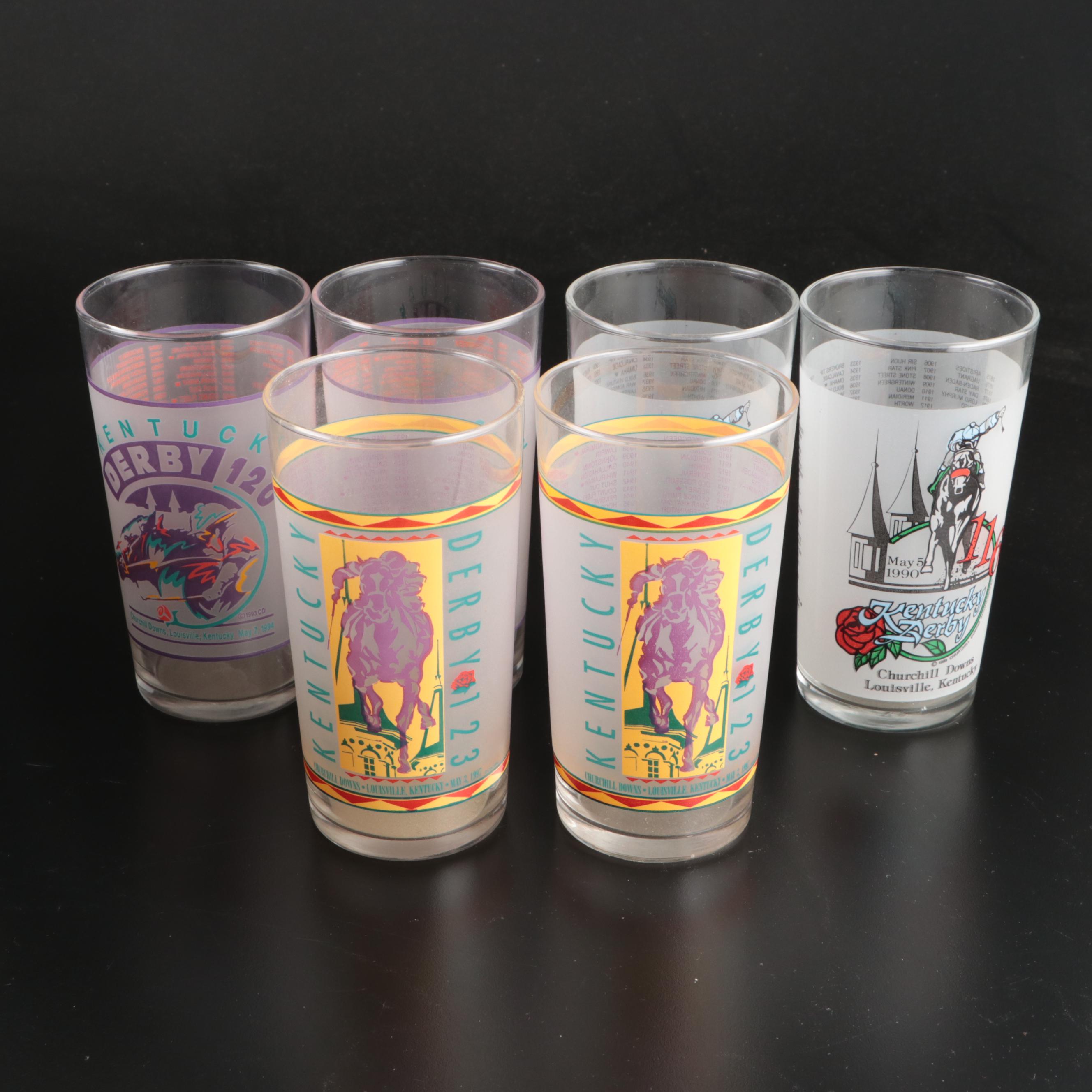 Kentucky Derby Annual Juleps with Other Collector Glasses