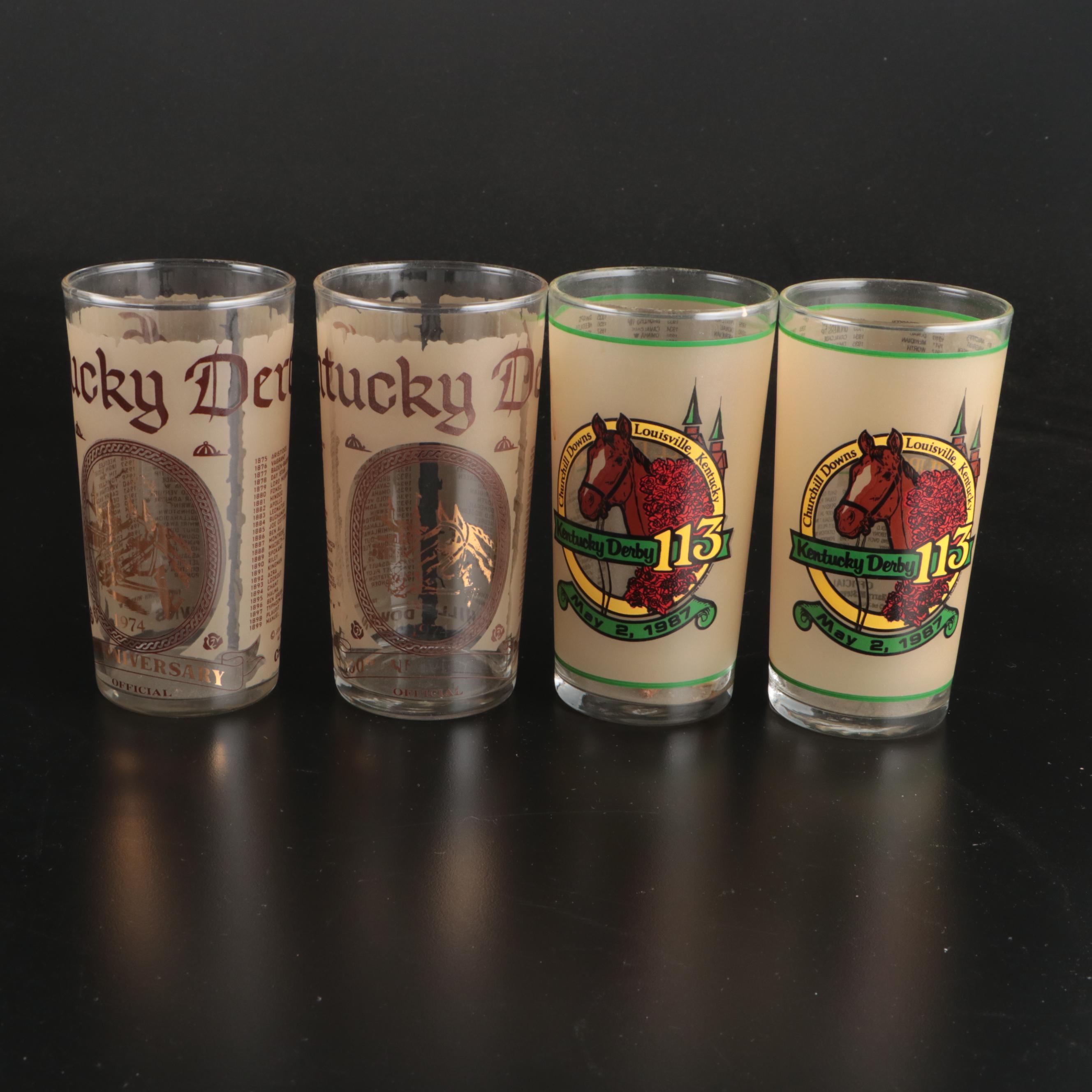 Kentucky Derby Annual Juleps with Other Collector Glasses
