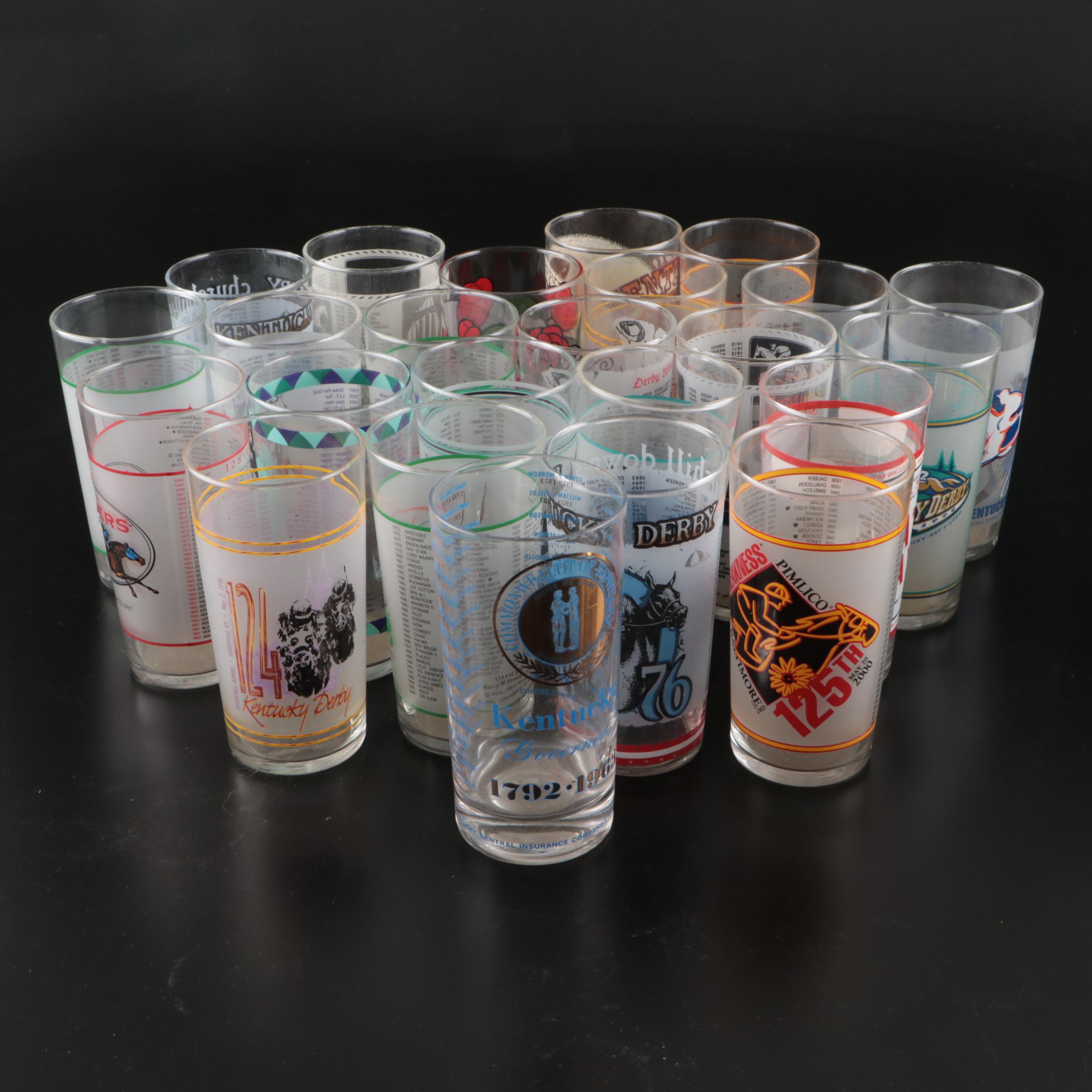 Kentucky Derby Annual Juleps with Other Collector Glasses