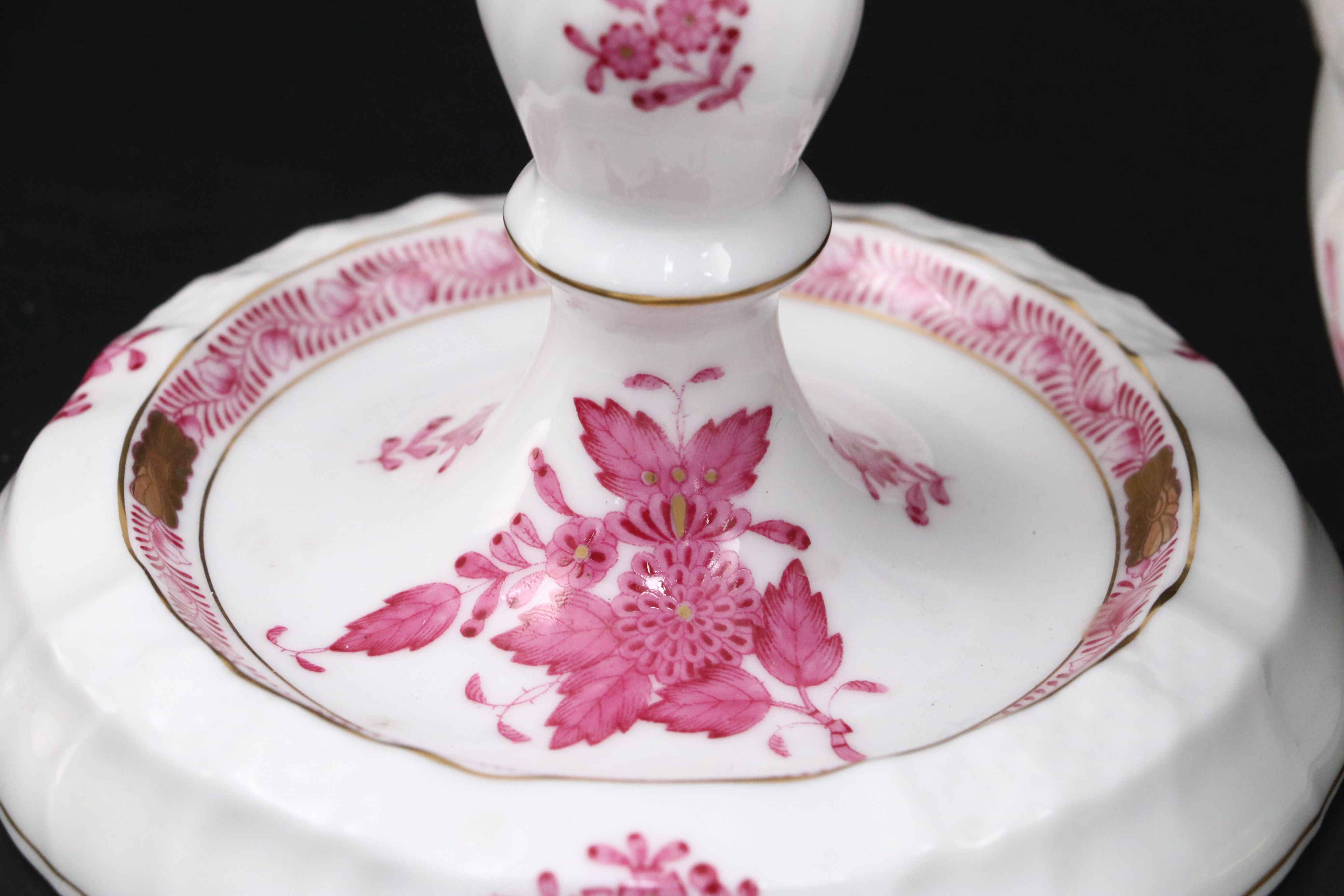 Meissen Porcelain Tray and Bowl with Other European Pink Floral Tableware