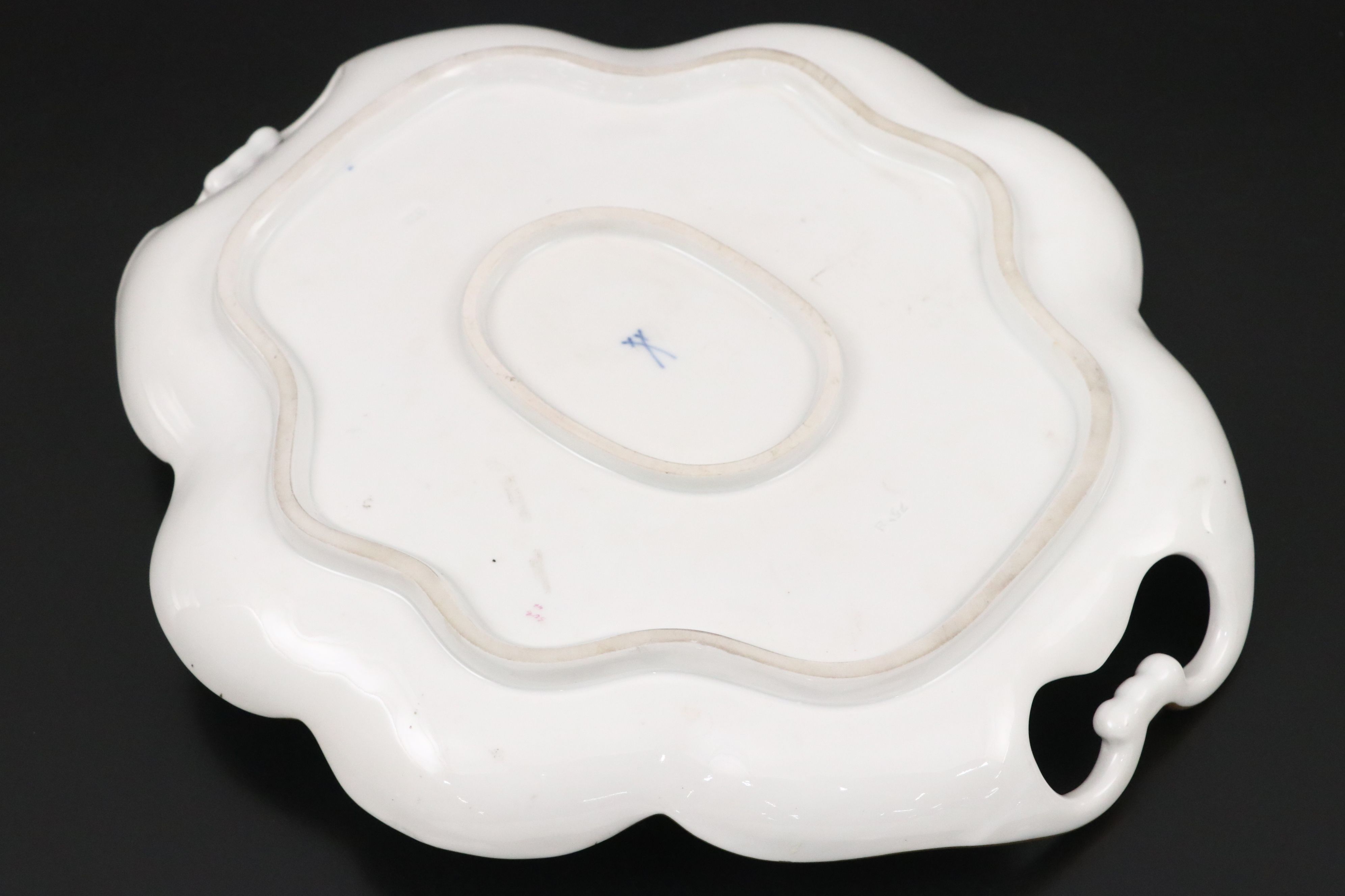 Meissen Porcelain Tray and Bowl with Other European Pink Floral Tableware