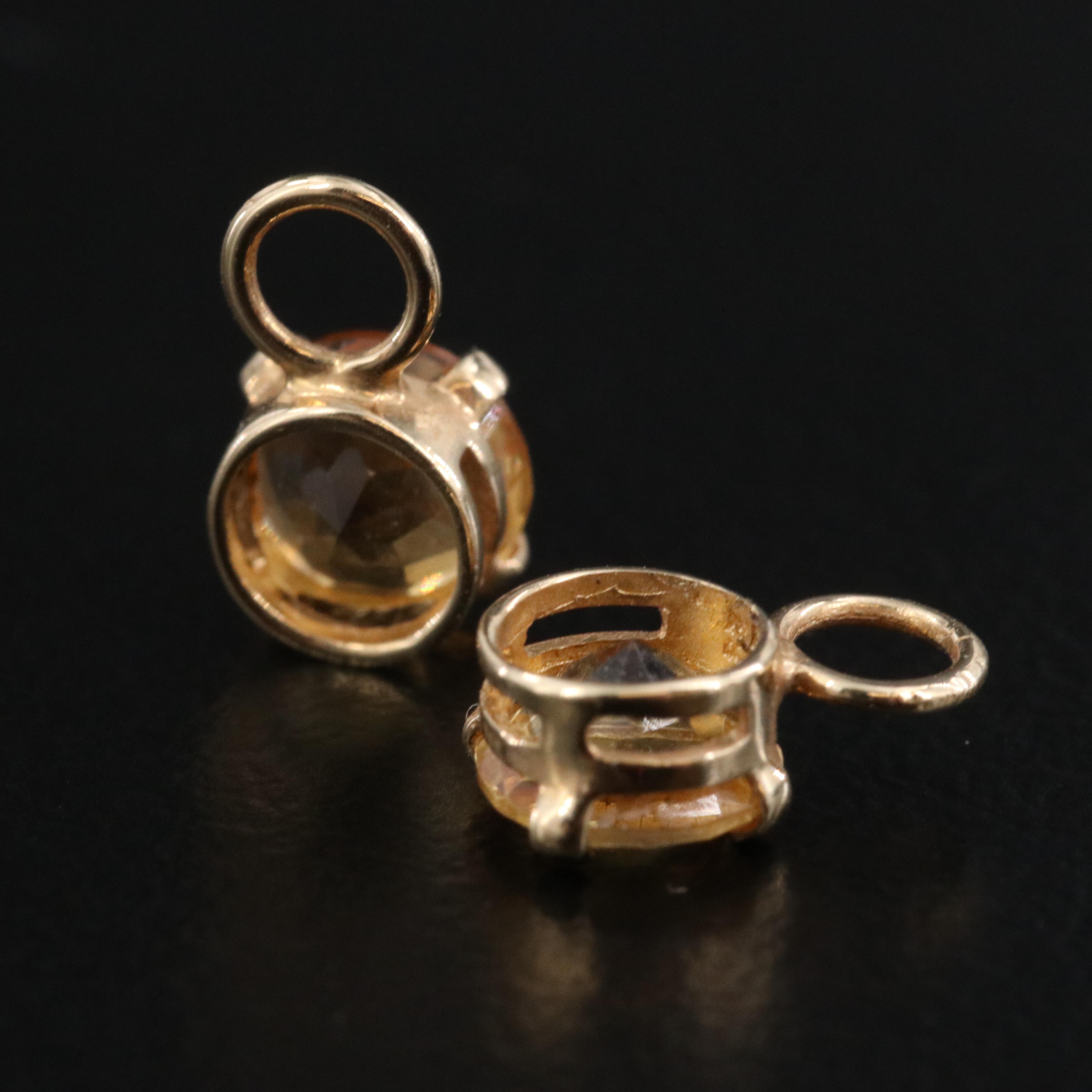 14K Citrine Earring Enhancers