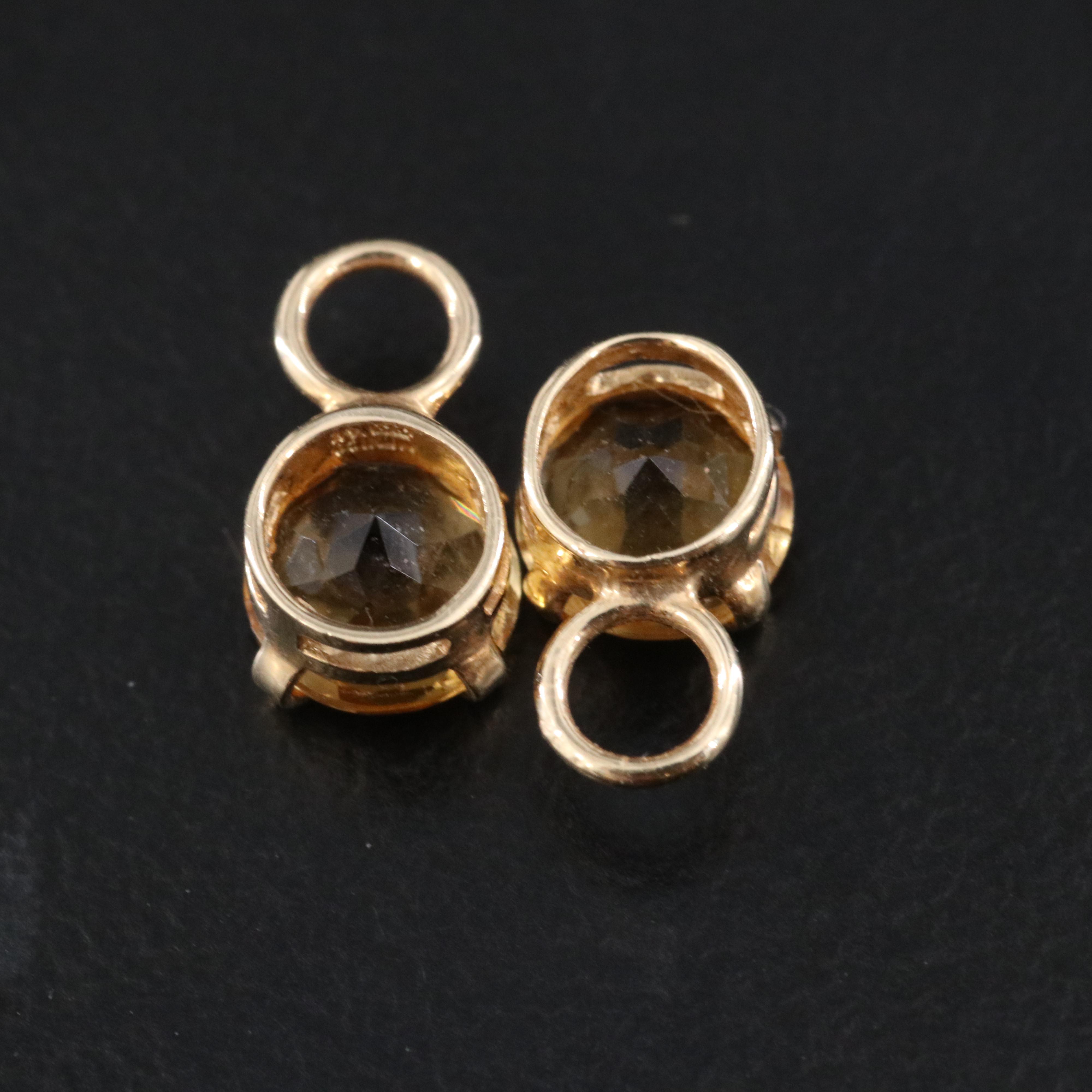 14K Citrine Earring Enhancers