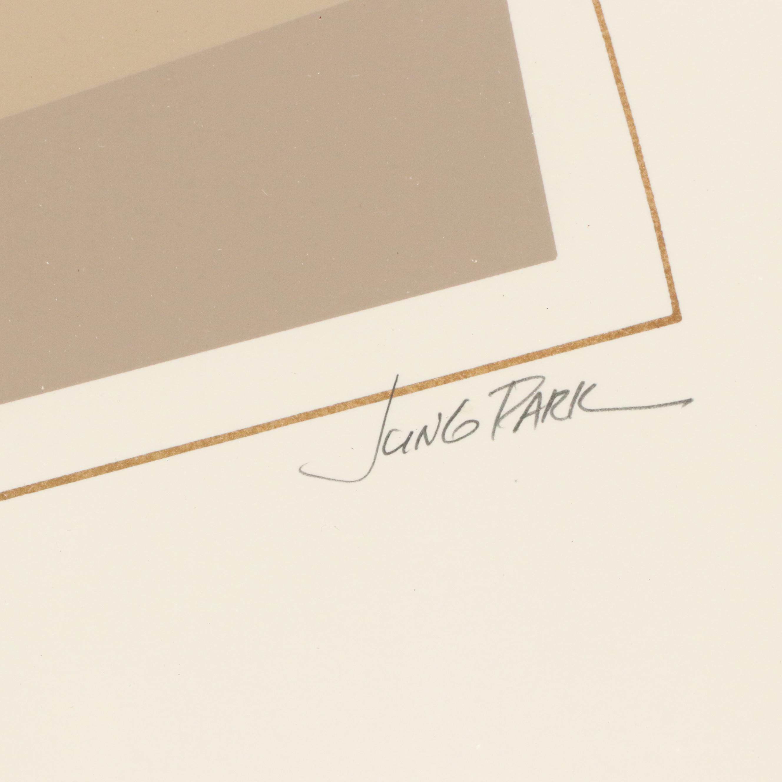 Jung Park Serigraph "Words of Love," Circa 1980