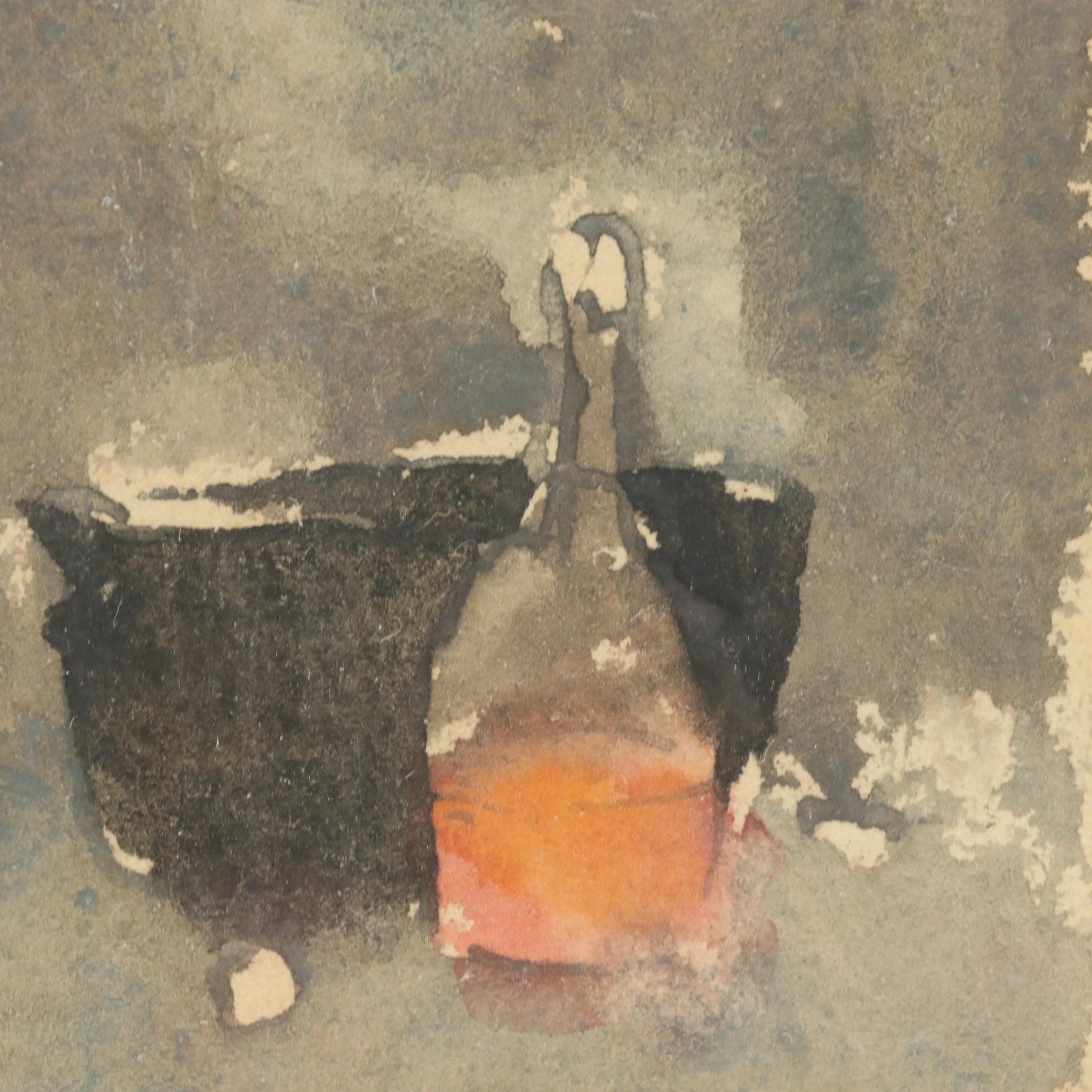 Seymour Remenick Ink and Watercolor Sketches, Mid-20th Century