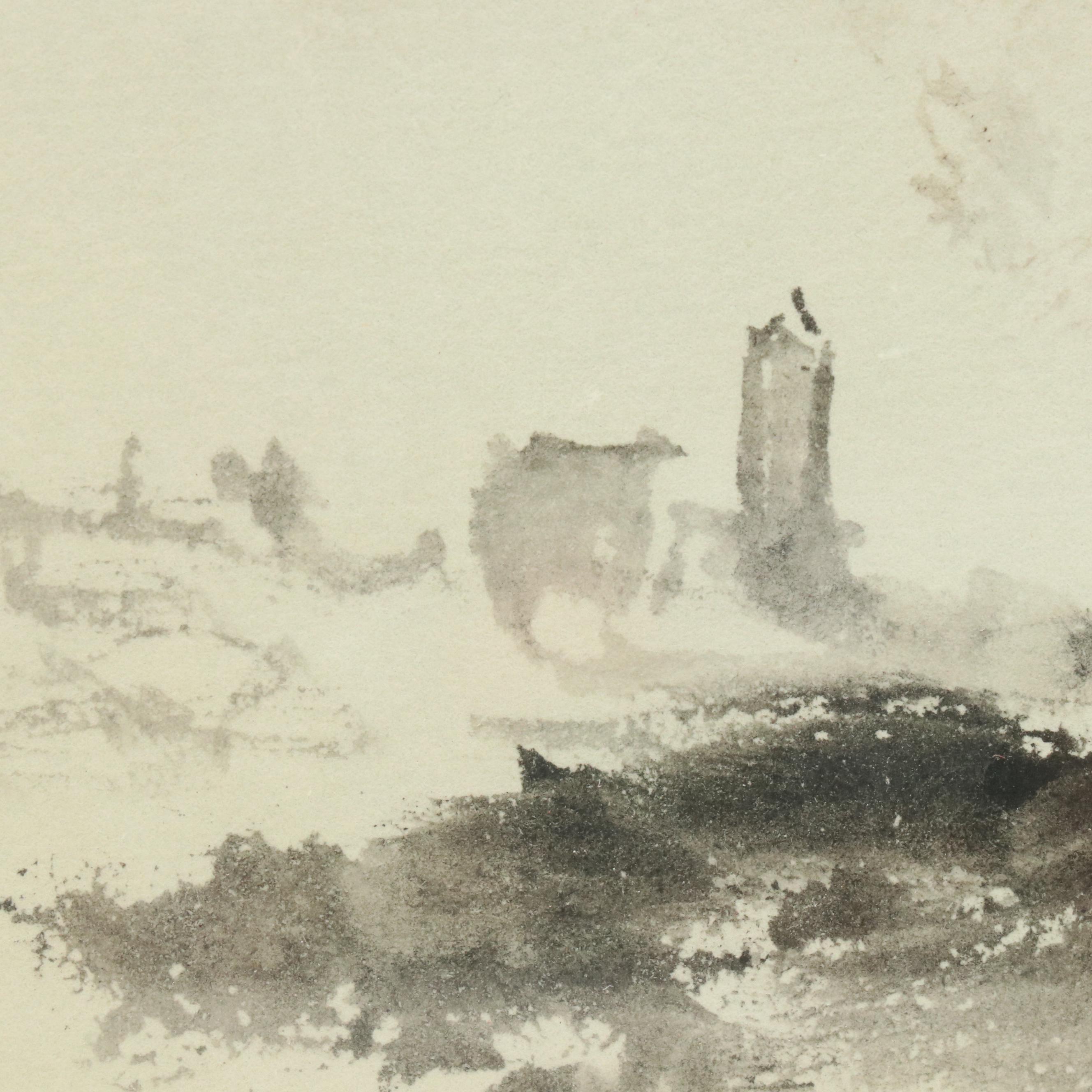 Seymour Remenick Ink and Watercolor Sketches, Mid-20th Century