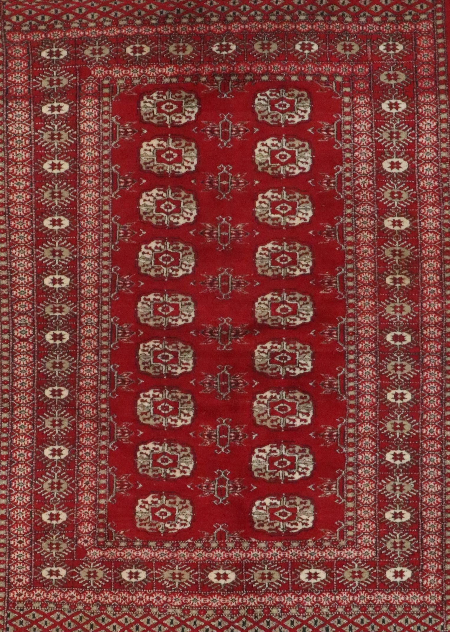 4'1 x 6'2 Hand-Knotted Afghan Turkmen Area Rug