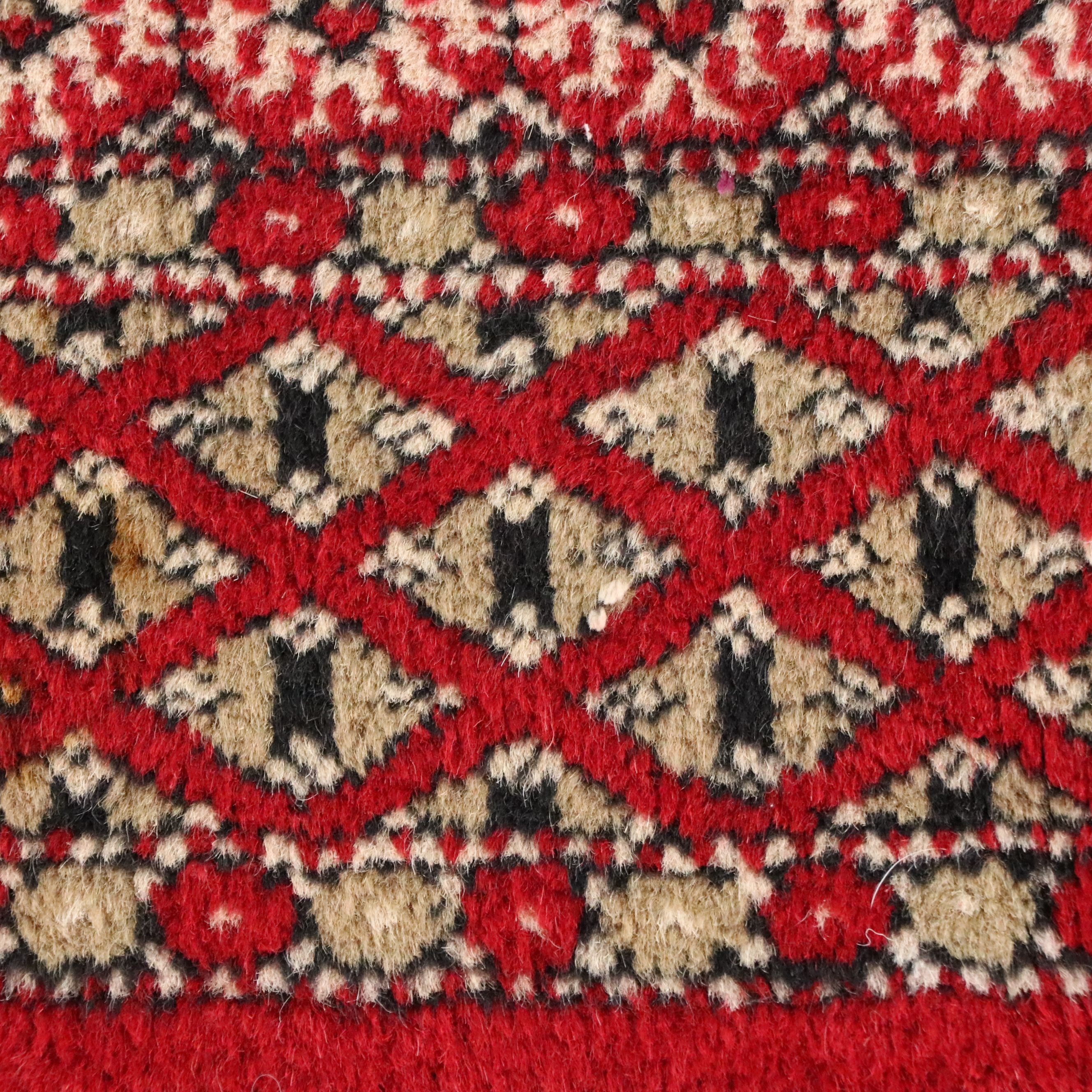 4'1 x 6'2 Hand-Knotted Afghan Turkmen Area Rug