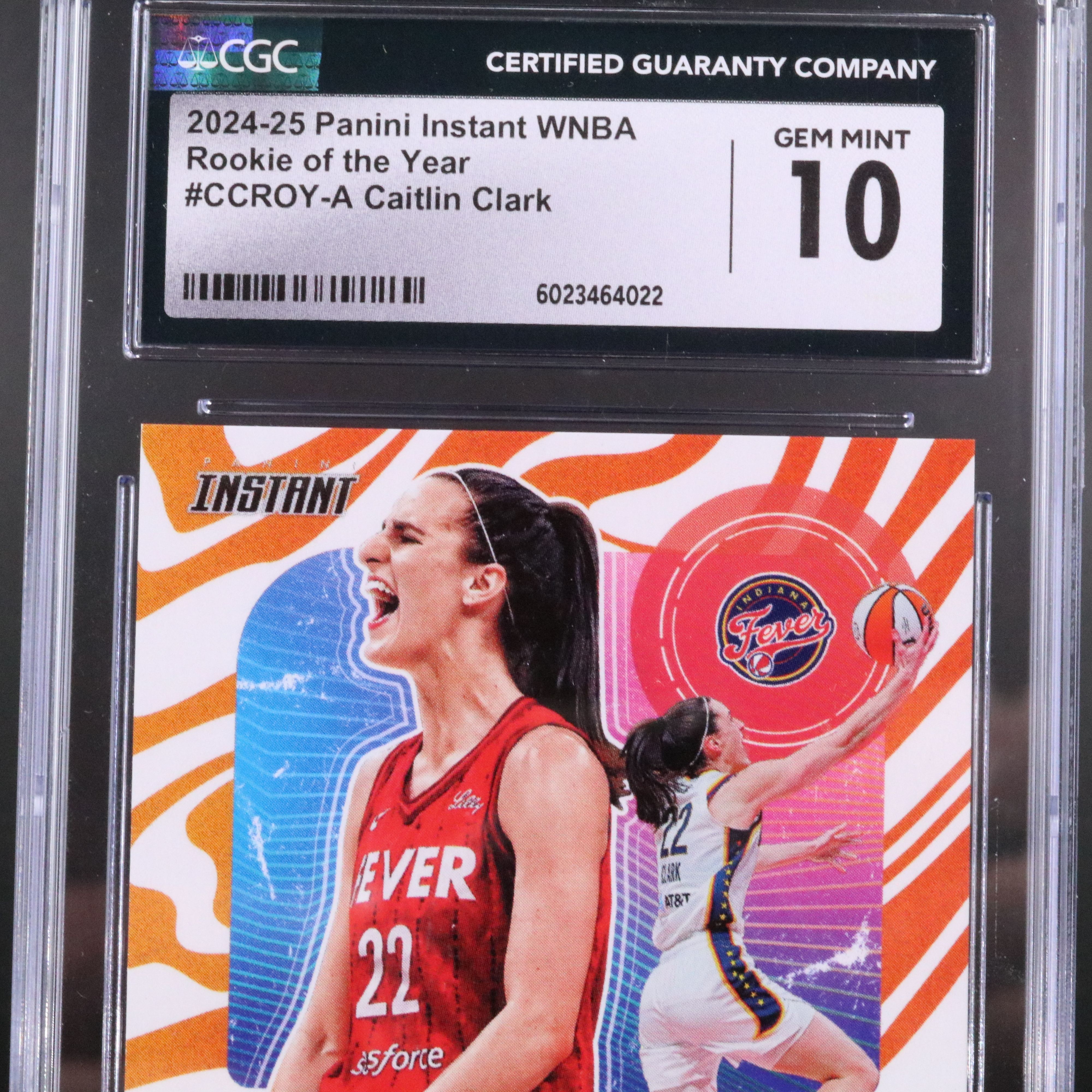 2024-25 Panini Instant Caitlin Clark Rookie of the Year Card Graded CGC 10