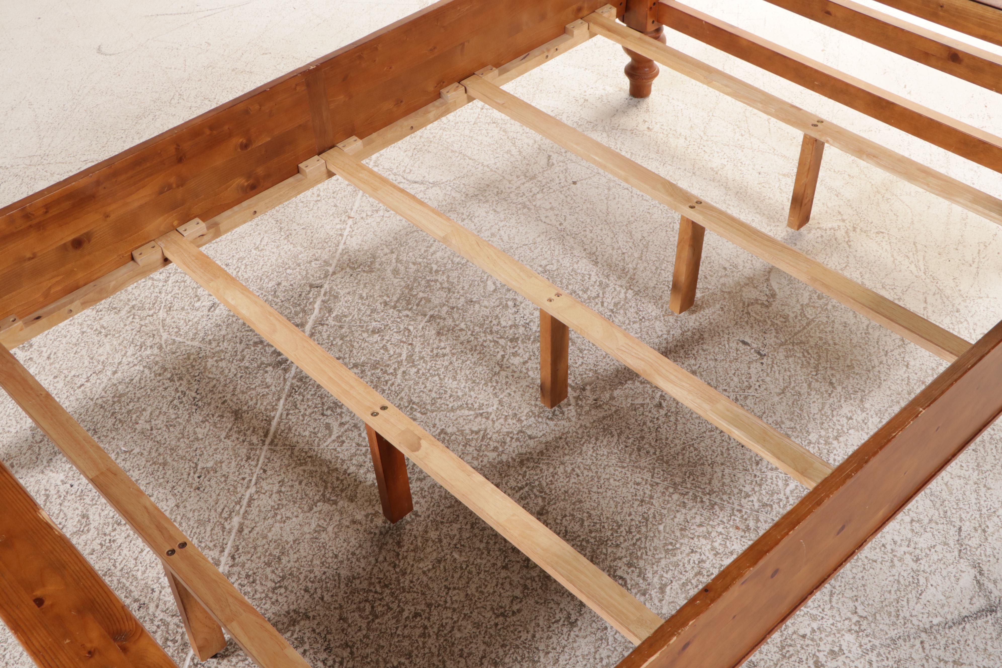 Pottery Barn "Ashby" Pine Full Size Bed Frame and Nightstand