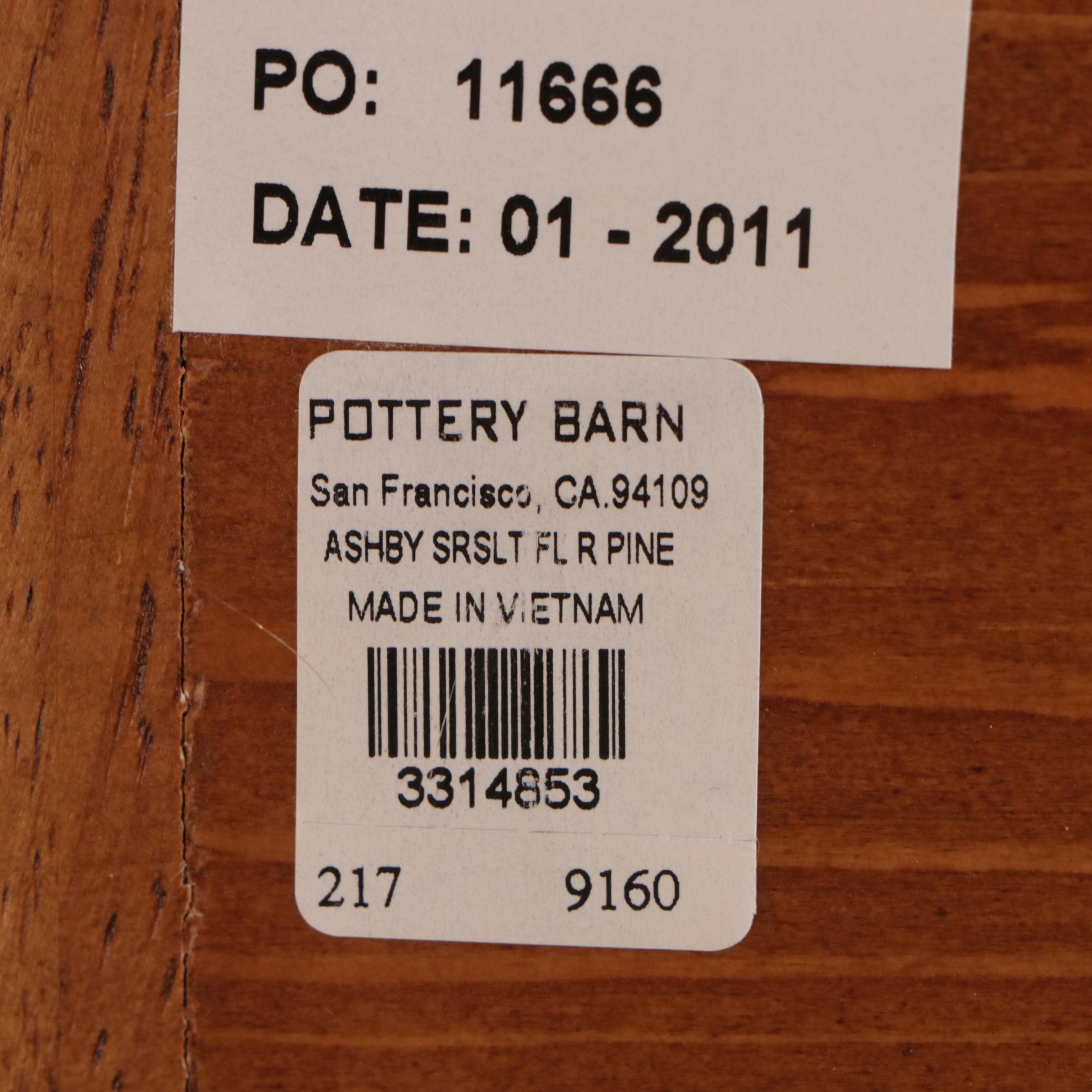 Pottery Barn "Ashby" Pine Full Size Bed Frame and Nightstand