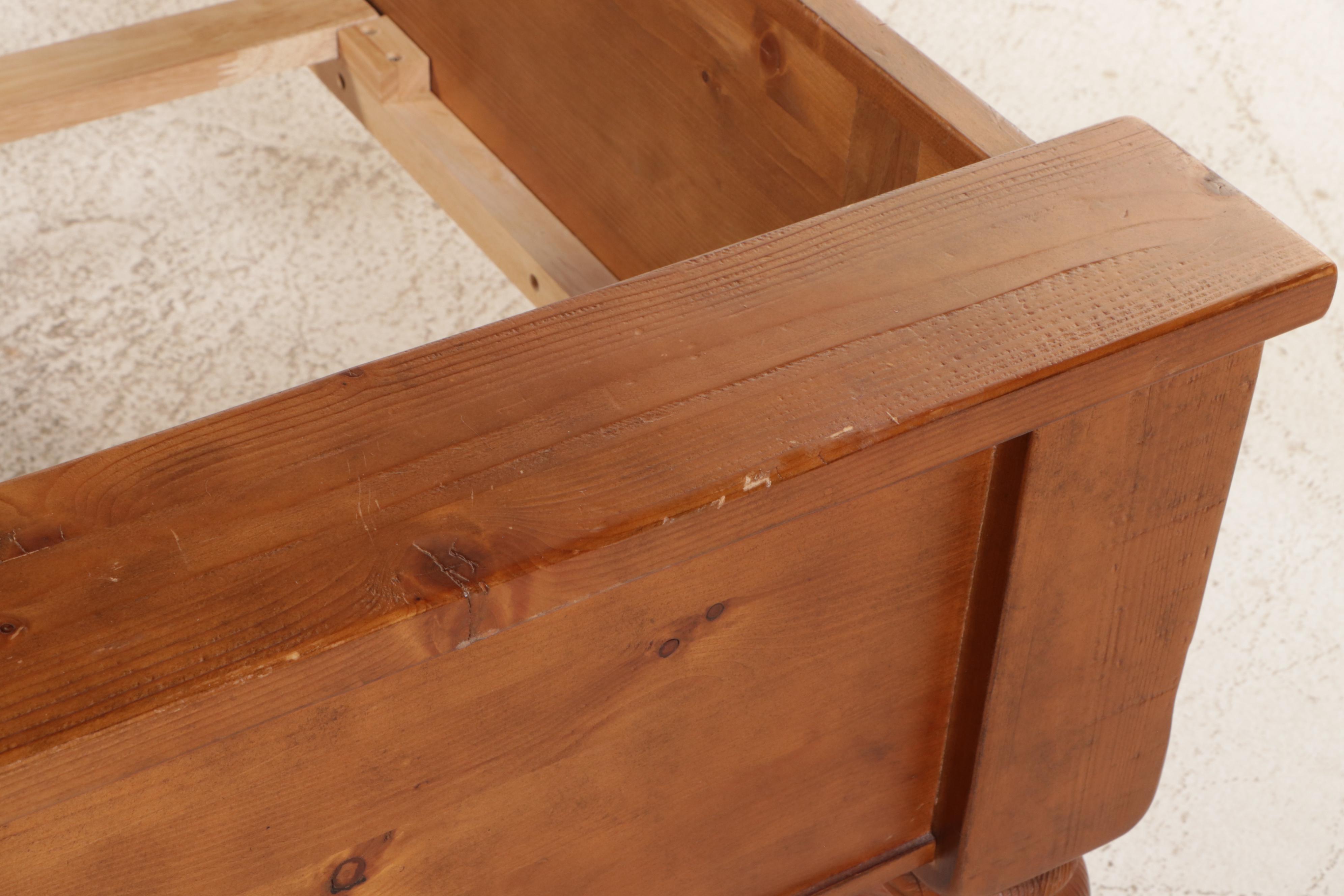 Pottery Barn "Ashby" Pine Full Size Bed Frame and Nightstand