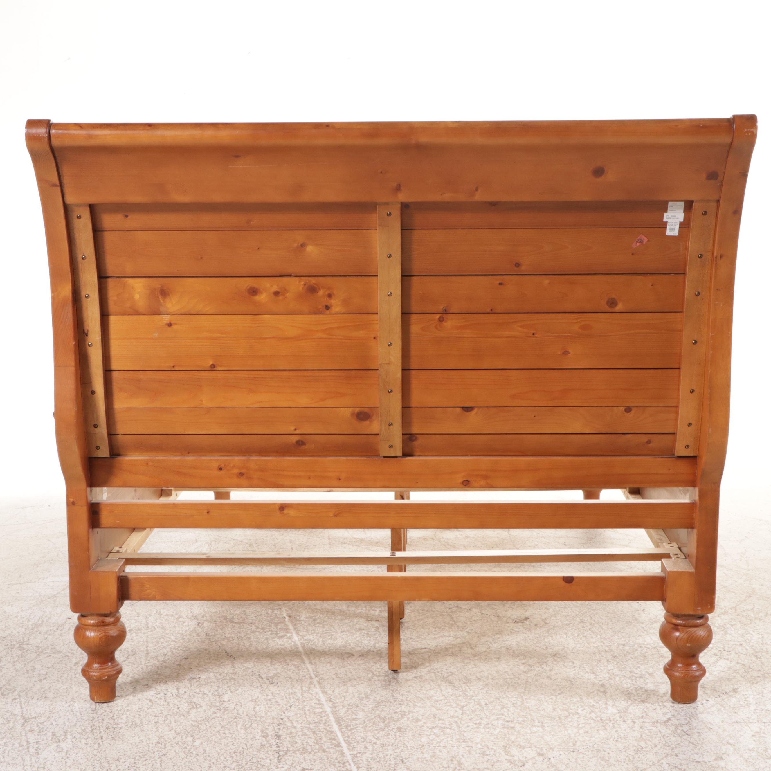 Pottery Barn "Ashby" Pine Full Size Bed Frame and Nightstand