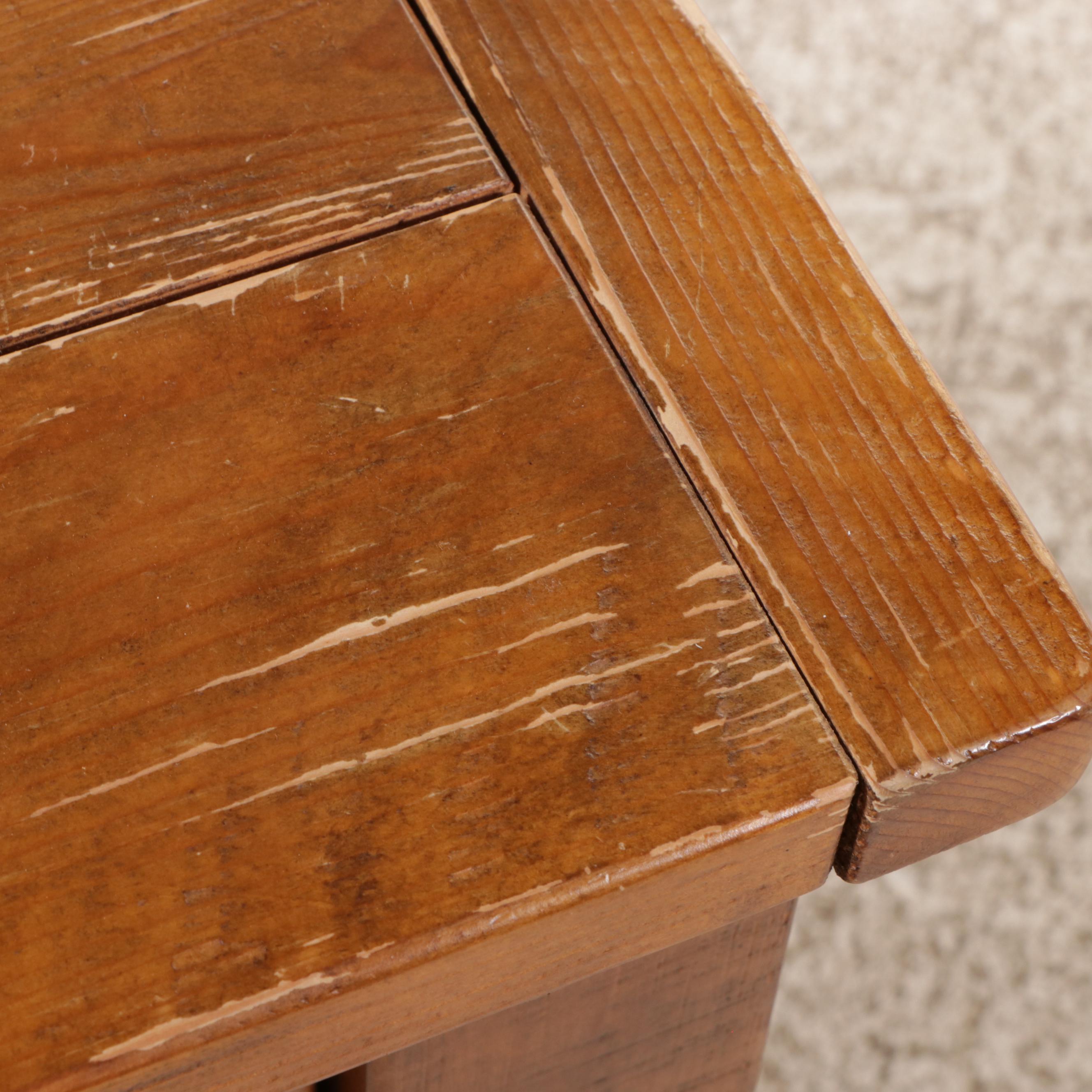 Pottery Barn "Ashby" Pine Full Size Bed Frame and Nightstand