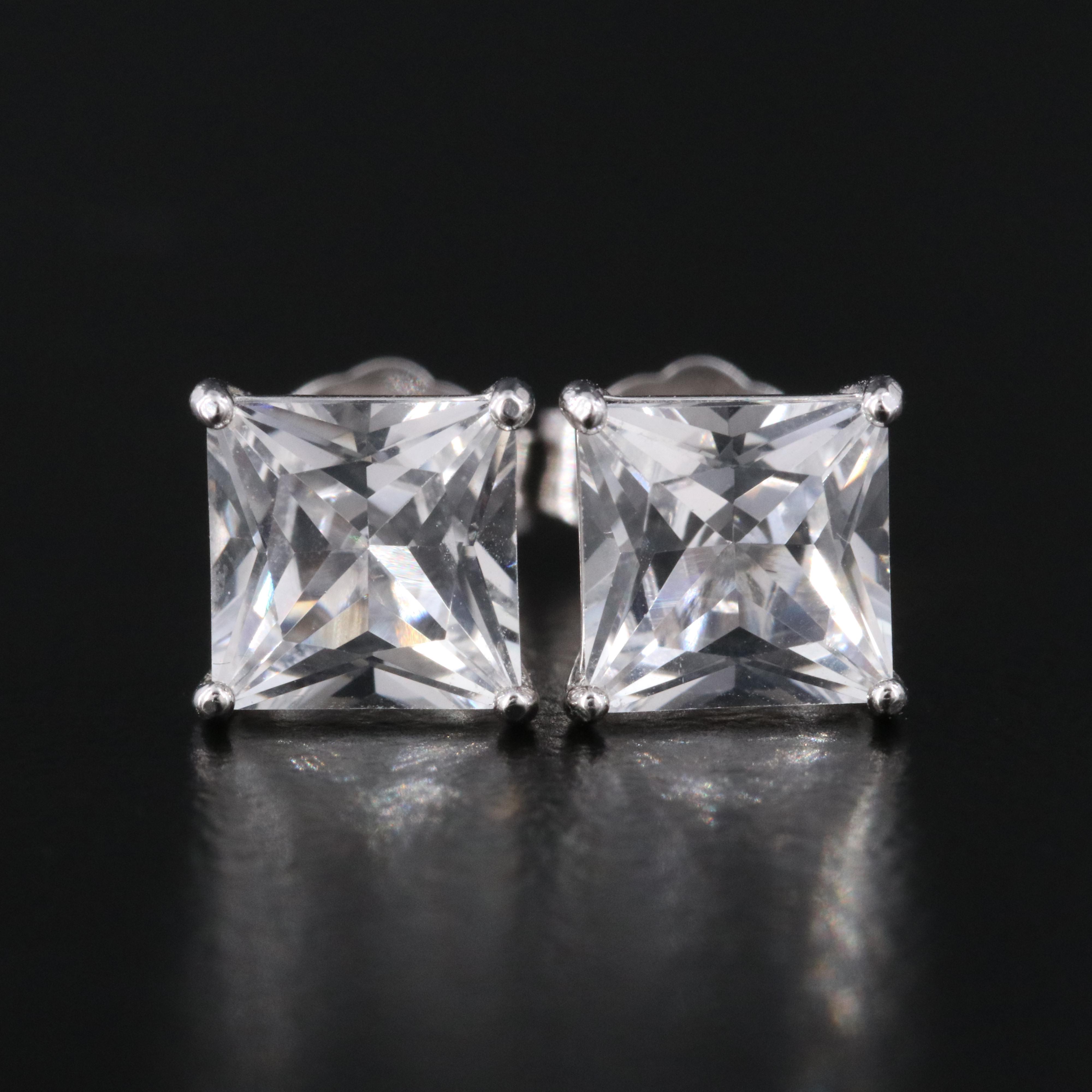 Sterling White Sapphire Earrings