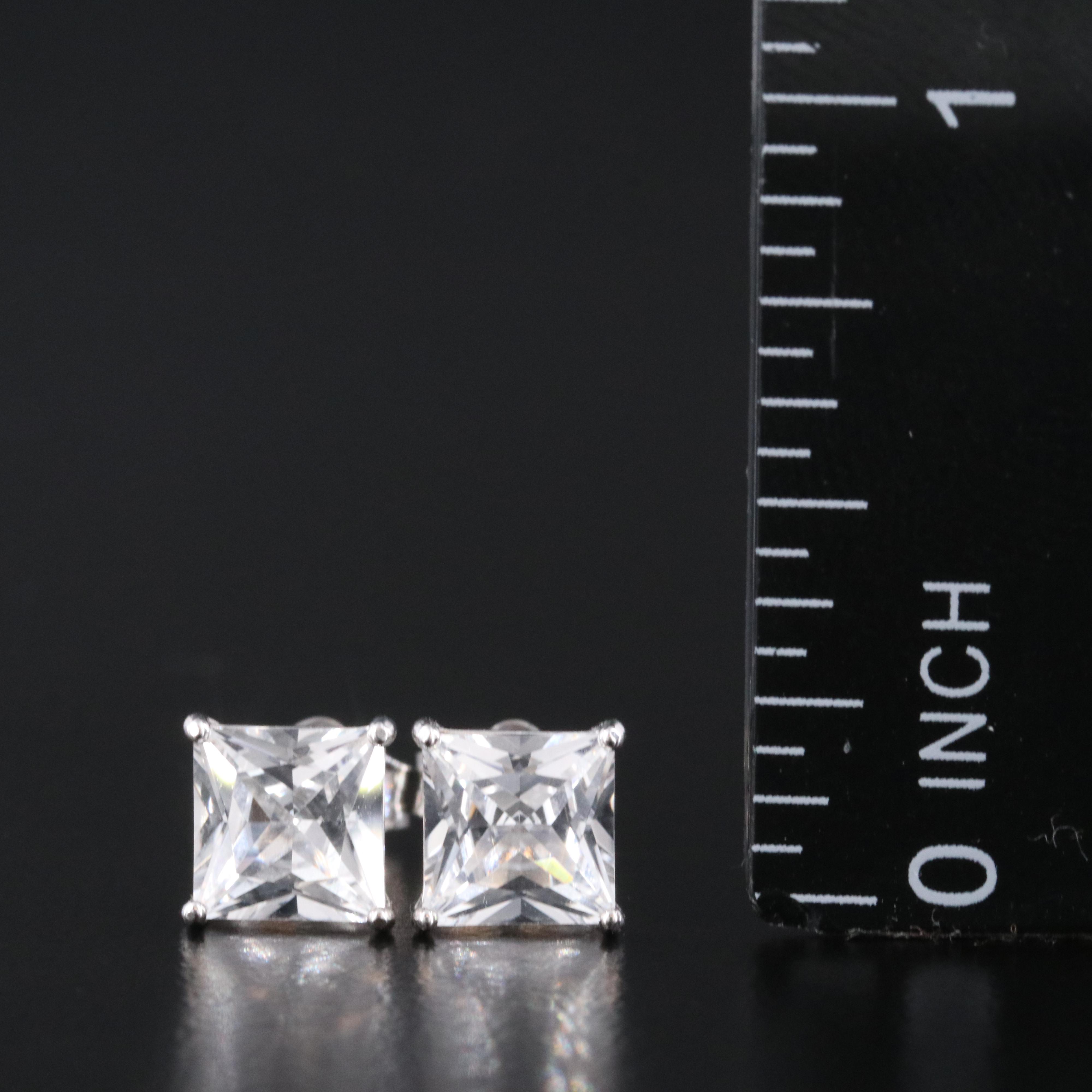 Sterling White Sapphire Earrings