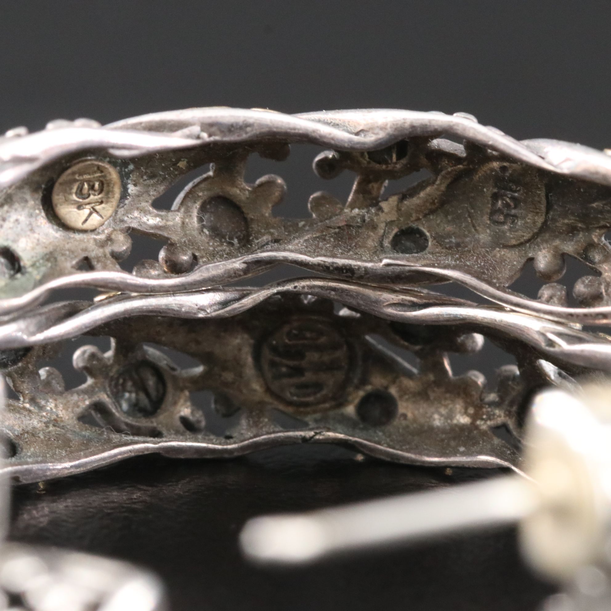 John Hardy Jaisalmer Dot & Dot Sterling and 18K Twist Hoop Earrings